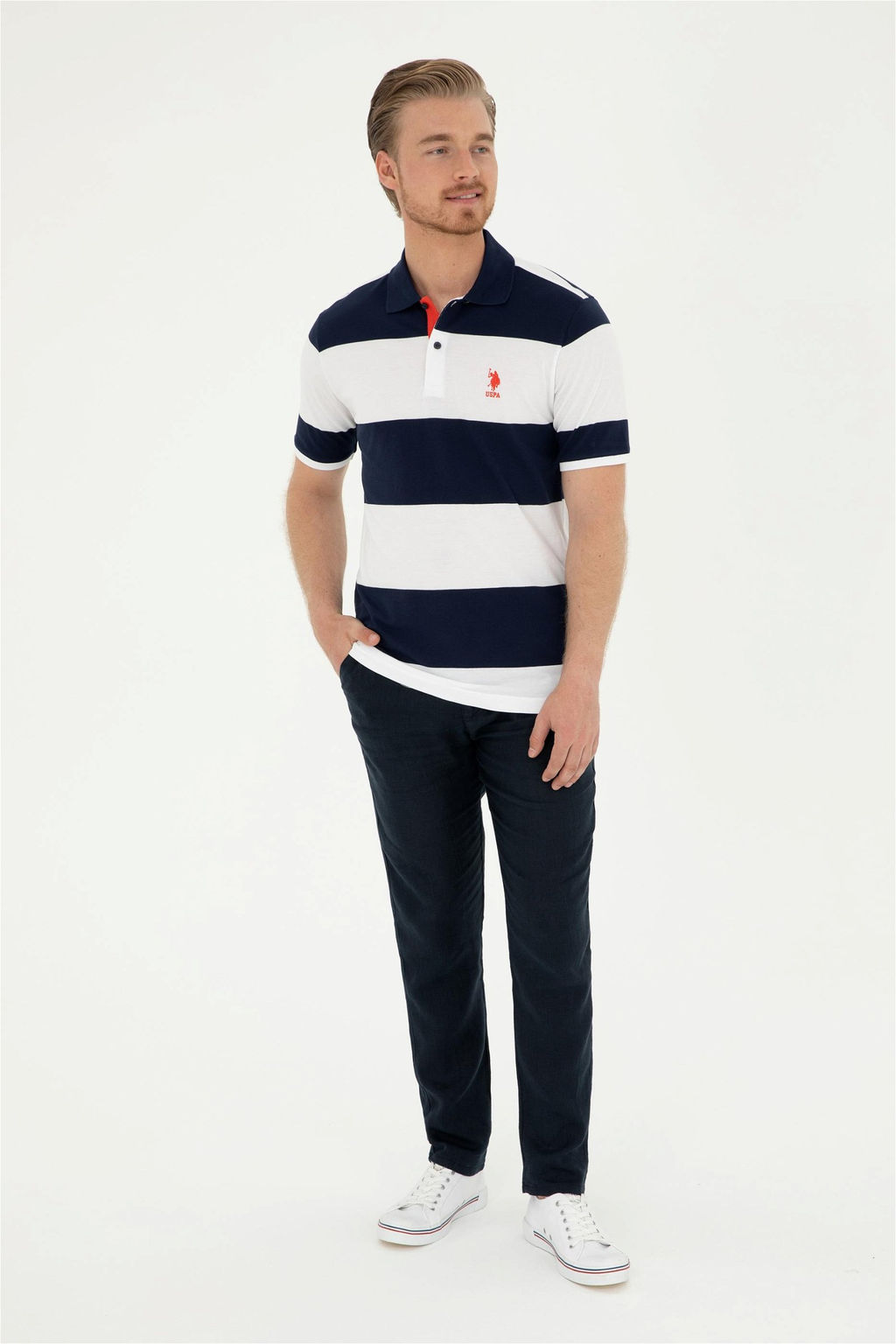 U. S. Polo Assn / Мужская темно-синяя футболка - U.s. polo assn фото 4