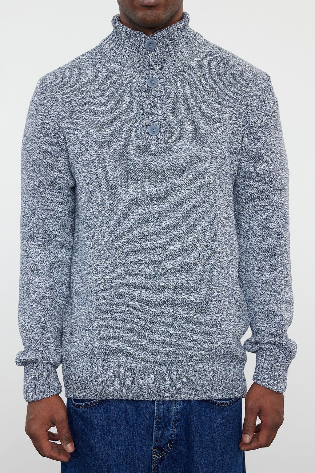 TRENDYOL MAN Vizon Casual Slim Fit Yunlu Yar?m Bal?kc? Dugmeli Triko Kazak TMNAW21KZ0394 - Trendyolmilla фото 28