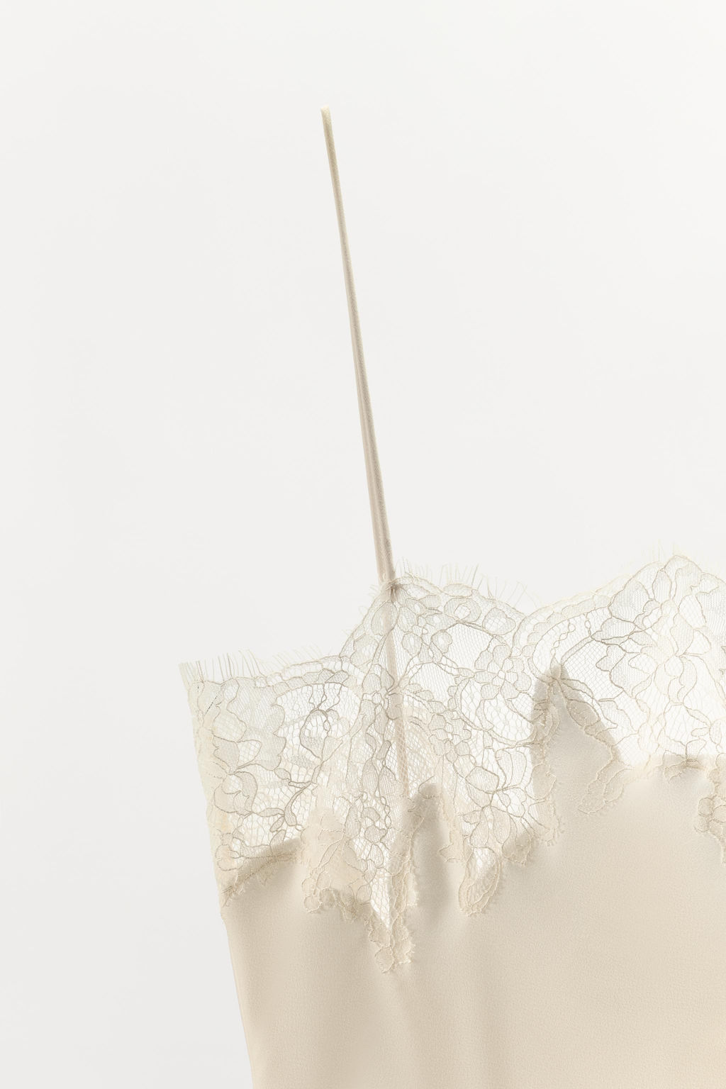 VESTIDO MIDI LENCERO ENCAJE / Crudo - Zara фото 7
