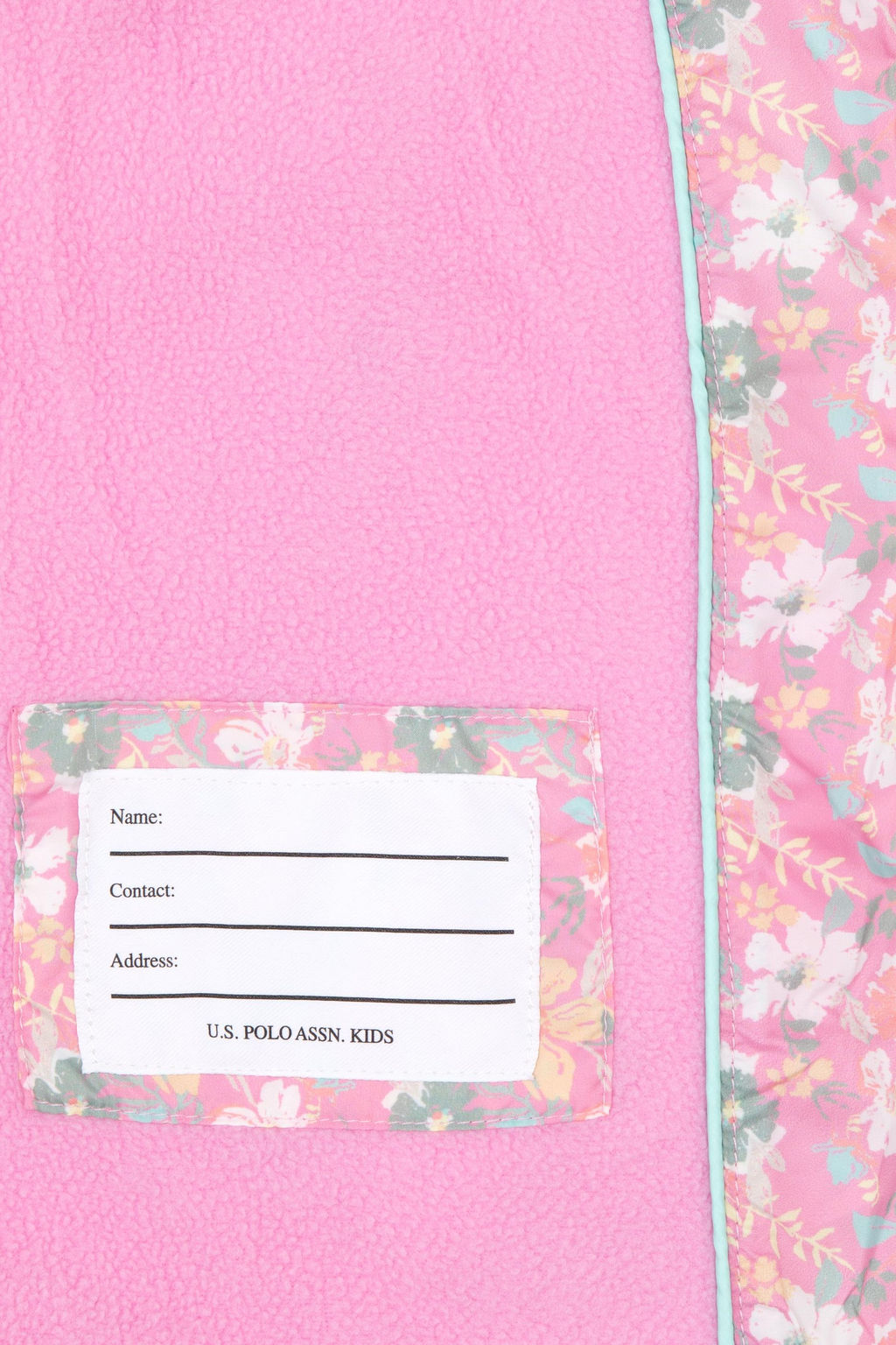 K_z _ocuk Pembe Kap__onlu _i_me Yelek Sepette S_rpriz _ndirim - U.s. polo assn фото 4