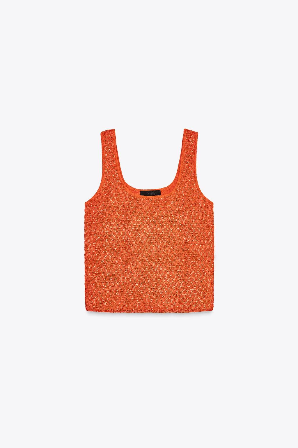 SEQUINNED KNIT TOP - Zara фото 5