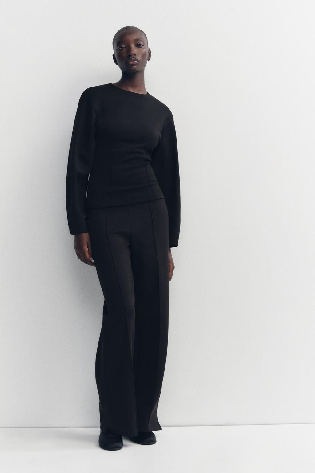 FITTED INTERLOCK SWEATSHIRT - Zara фото 7