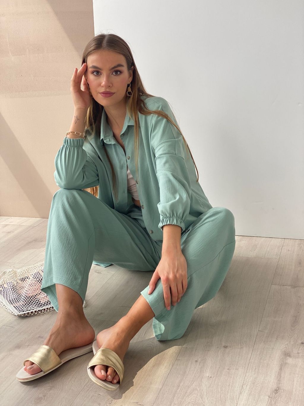 10005 Брюки летние фисташковые - Martichelli фото 7