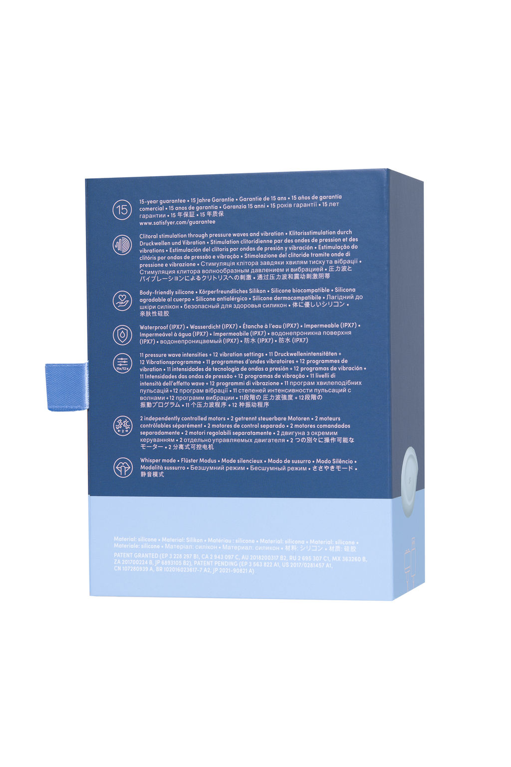 Вакуум-волновой бесконтактный стимулятор клитора Satisfyer Sugar Rush, силикон, голубой  фото 14