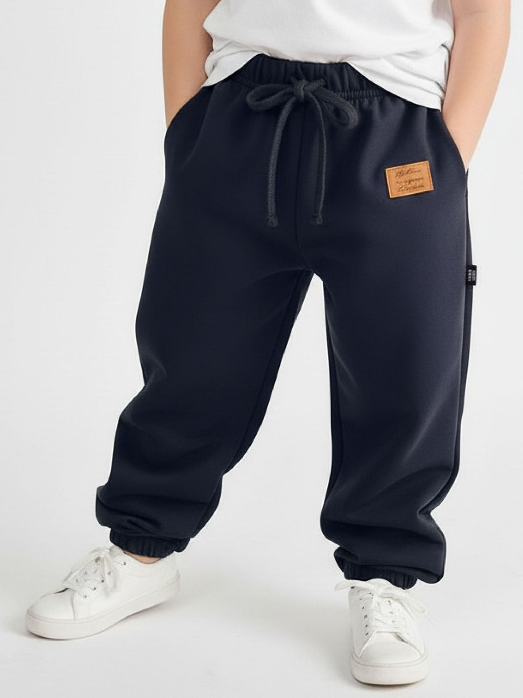 Спортивные штаны на резинке 22-0517 черный|зеленый - Mini maxi фото 9