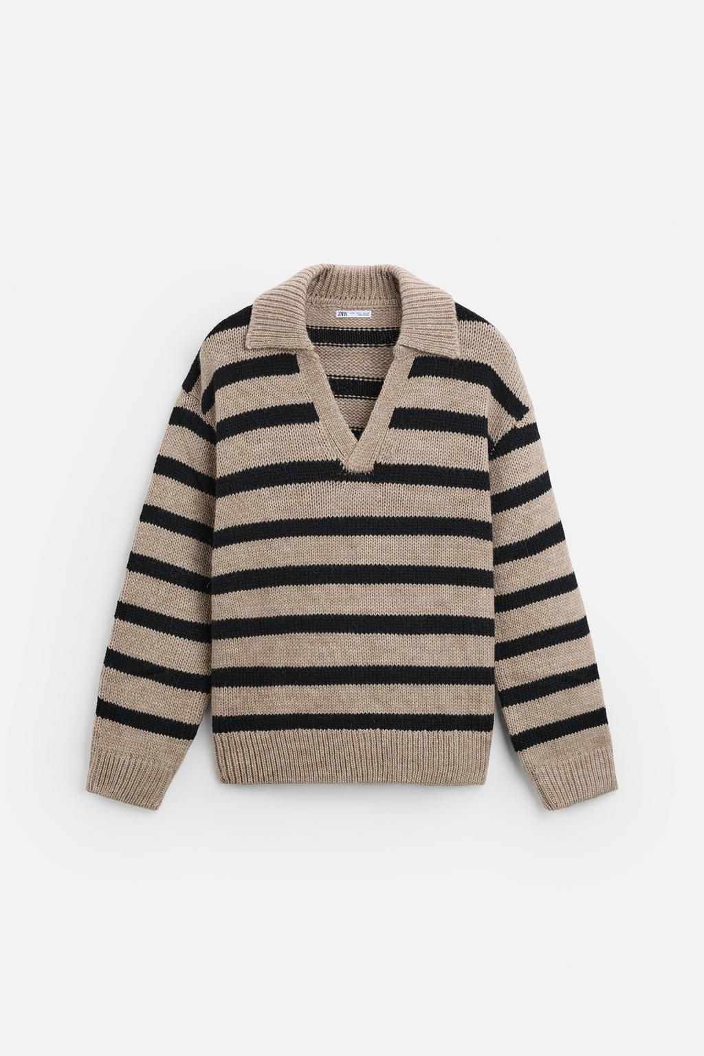 STRIPED KNIT POLO SHIRT - Zara фото 8