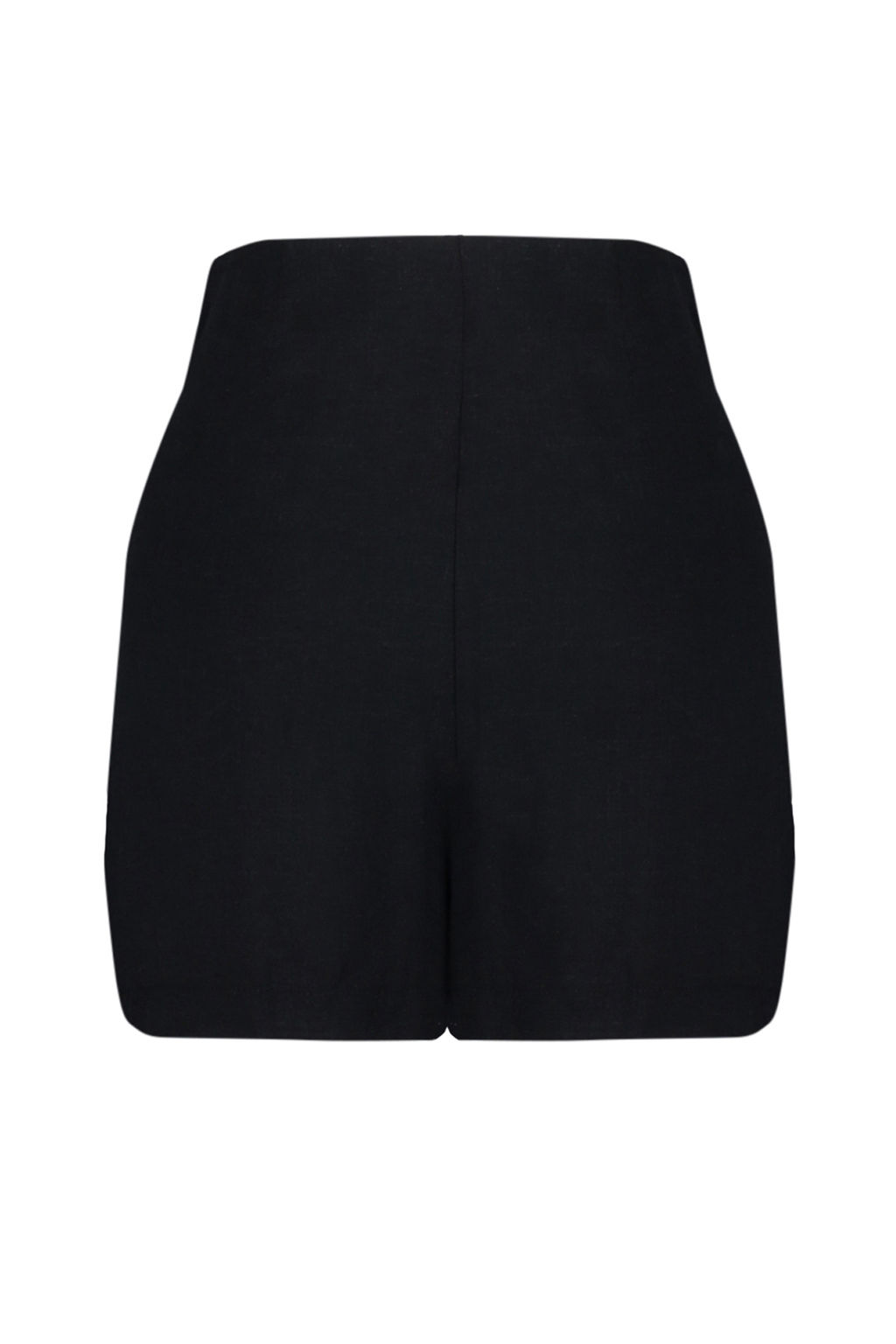 TRENDYOLMILLA Siyah Dokuma Y?rtmacl? Keten kar?s?ml? Plaj Sort Etek TBESS24SR00009  фото 9