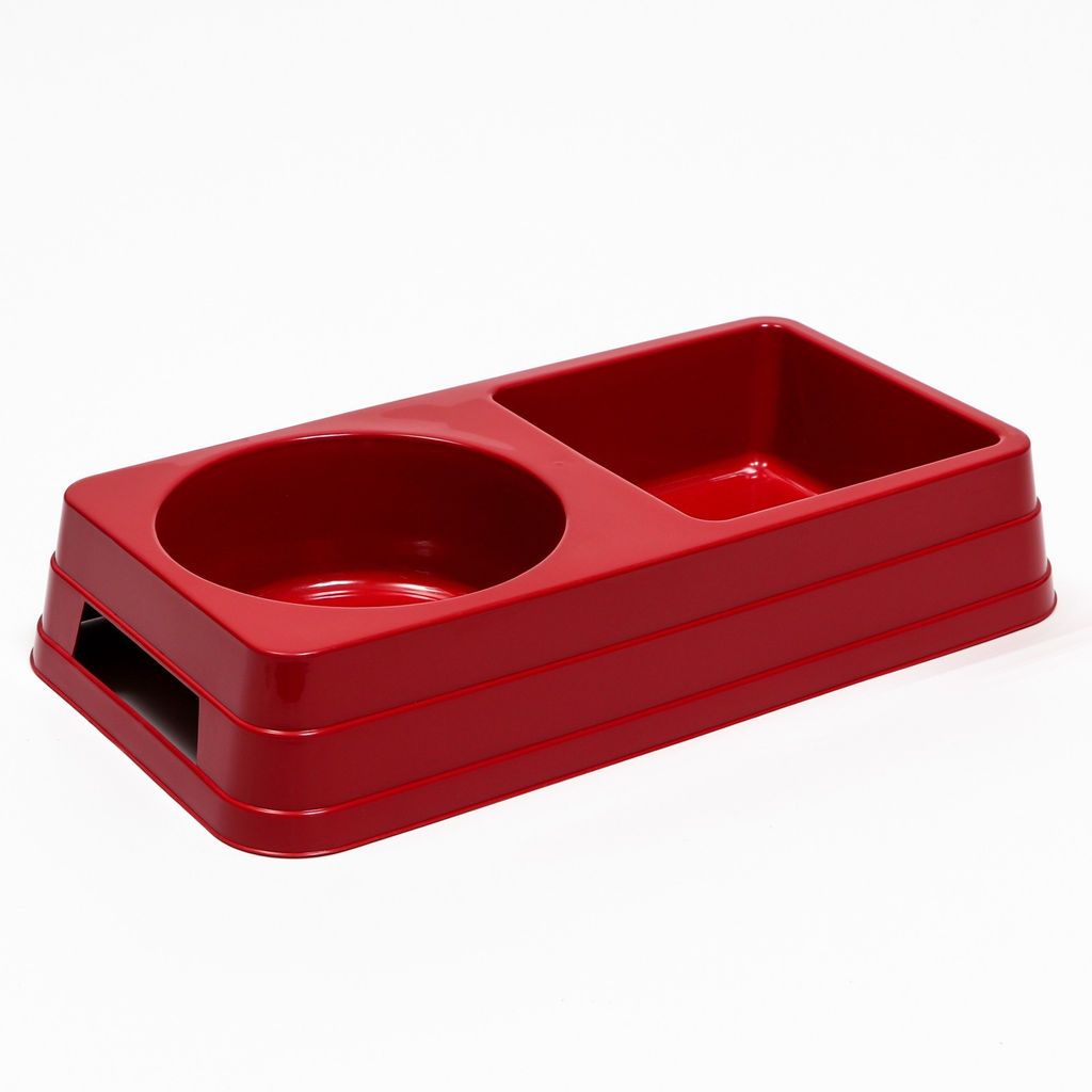 Миска для животных " LUCKY PET" двойная (0,45+0,36л) арт. С42068