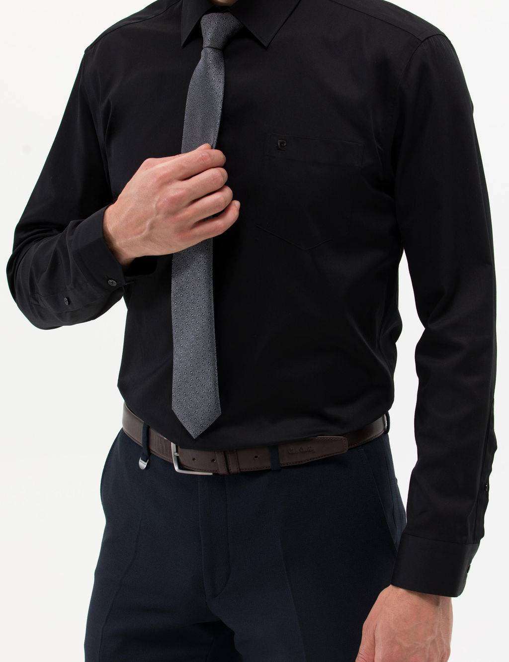 Siyah Regular Fit Uzun Kollu Klasik G_mlek - Pierre cardin фото 13