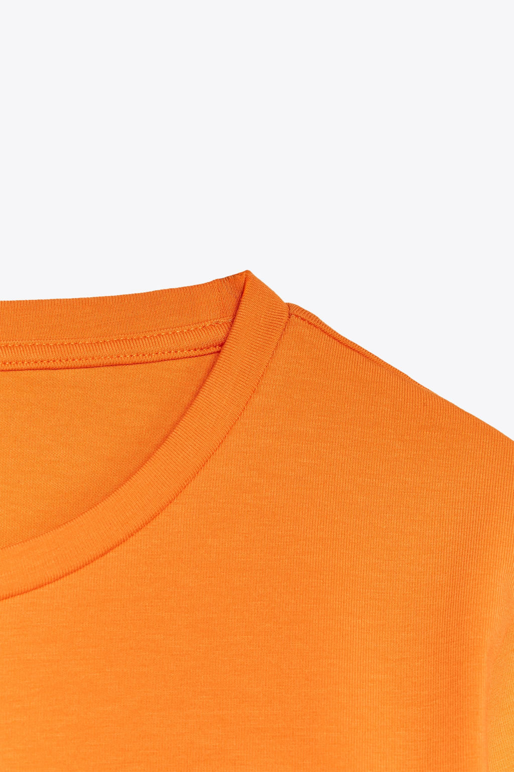 CAMISETA CROPPED MANGA CORTA / Naranja - Zara фото 3
