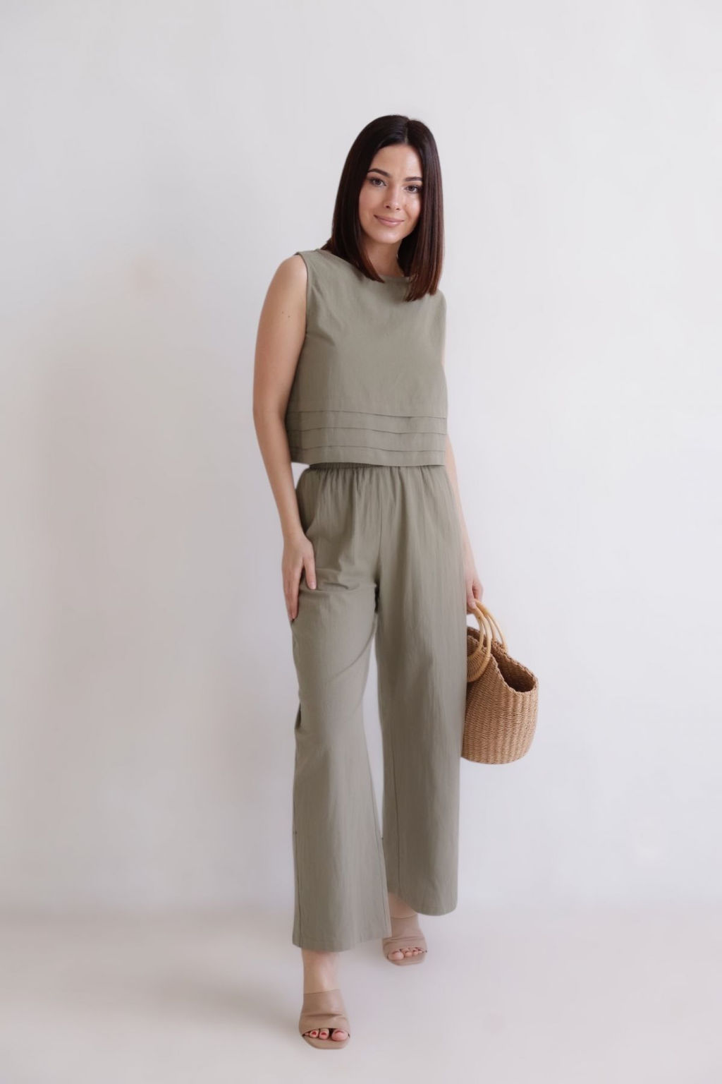 Martichelli Костюм брючный хлопковый хаки  фото 2