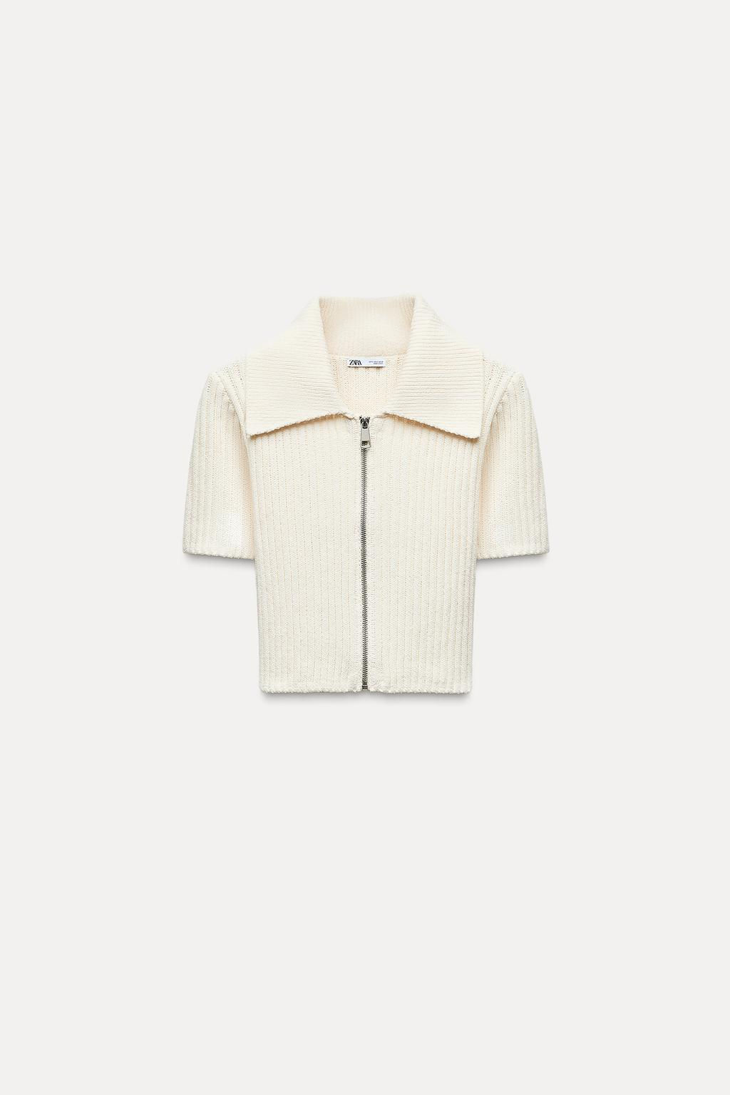 CHENILLE ZIP-UP TOP - Zara фото 6