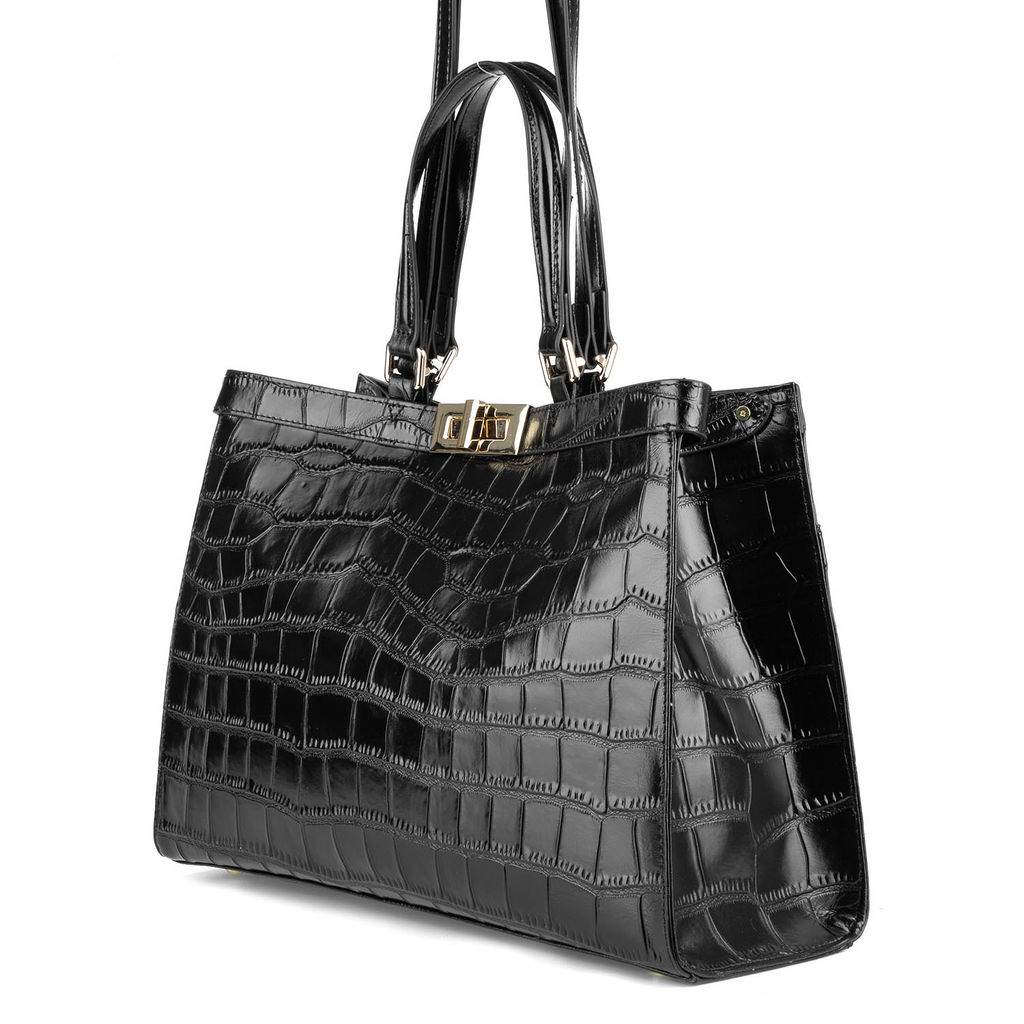 6623 black, Женская кожаная сумка, Barcelo Biagi