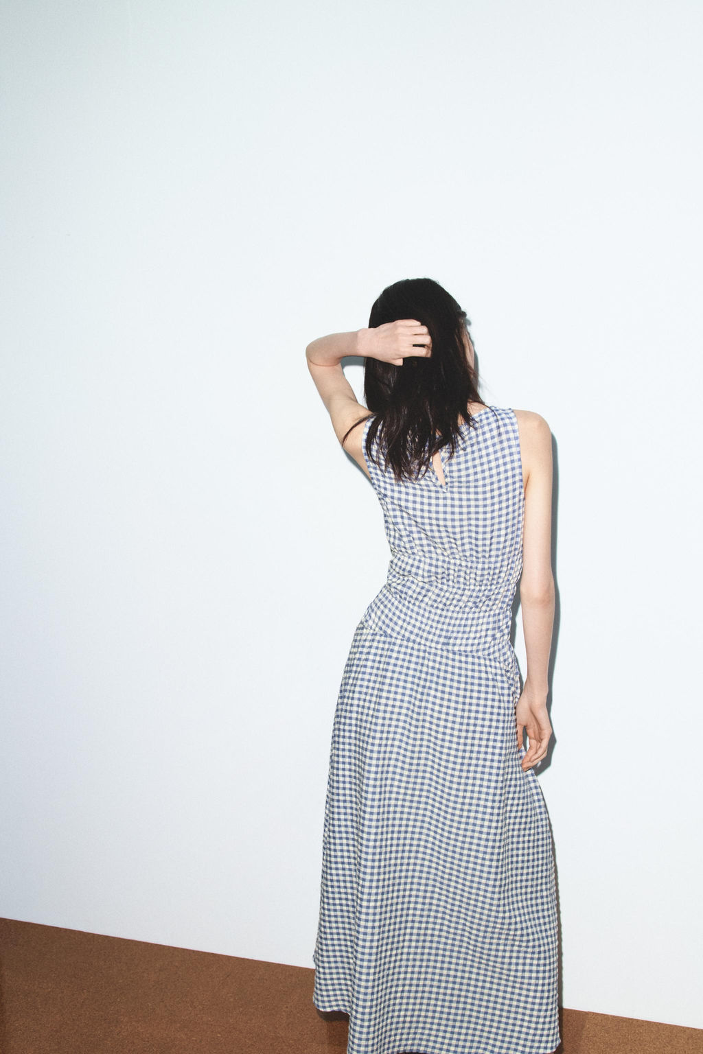 GINGHAM CHECK MIDI DRESS - Zara фото 11