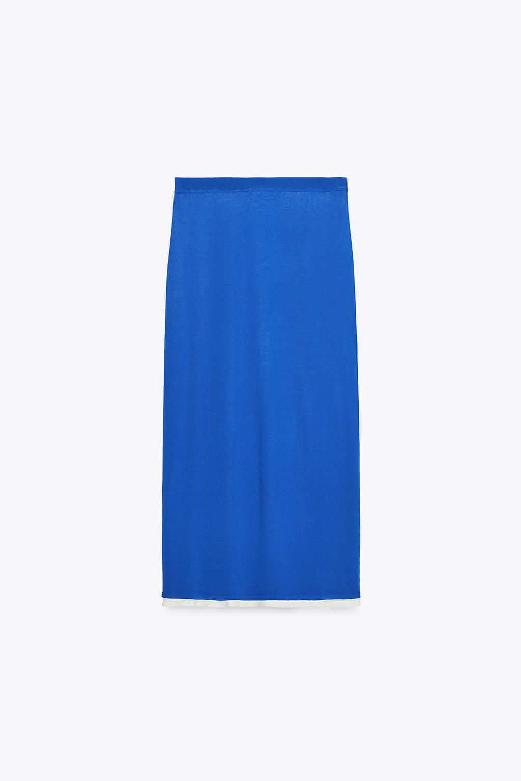 DOUBLE-LAYER KNIT MIDI SKIRT - Zara фото 5