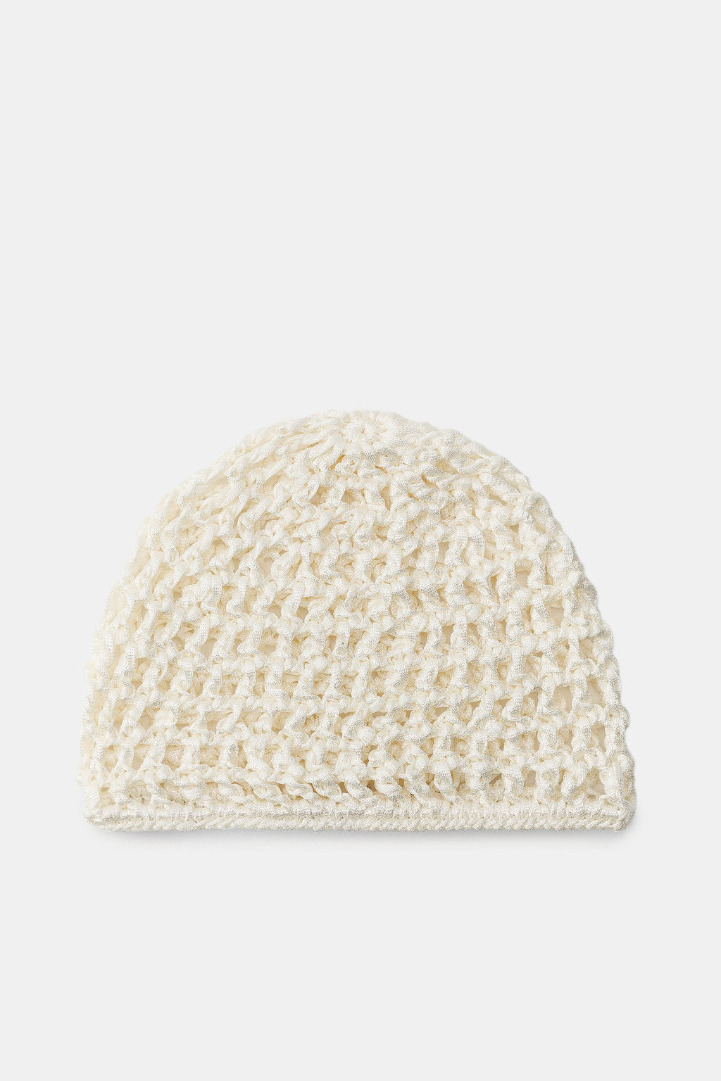 GORRO CASQUETE TRENZADO / Blanco roto