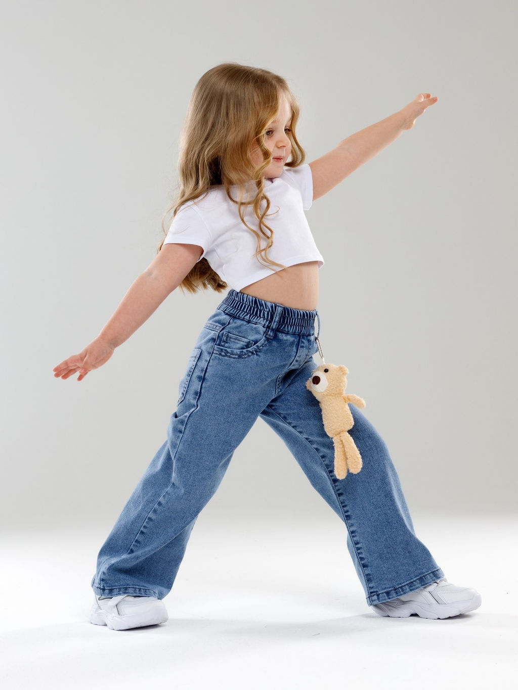 Джинсы-трубы для девочек - СИНЯЯ МОДА фото 3