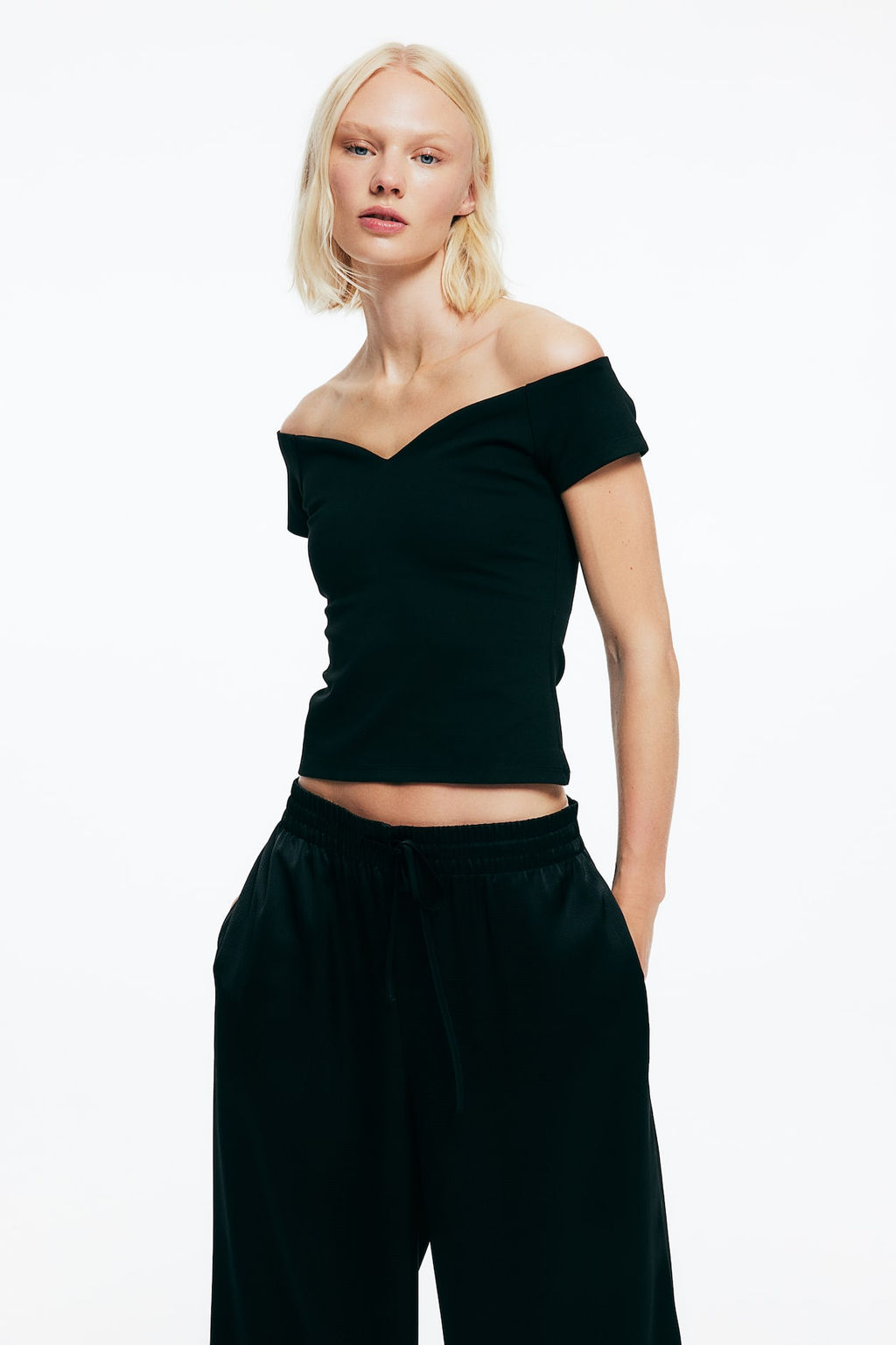 Top off-the-shoulder corto - H&m фото 3