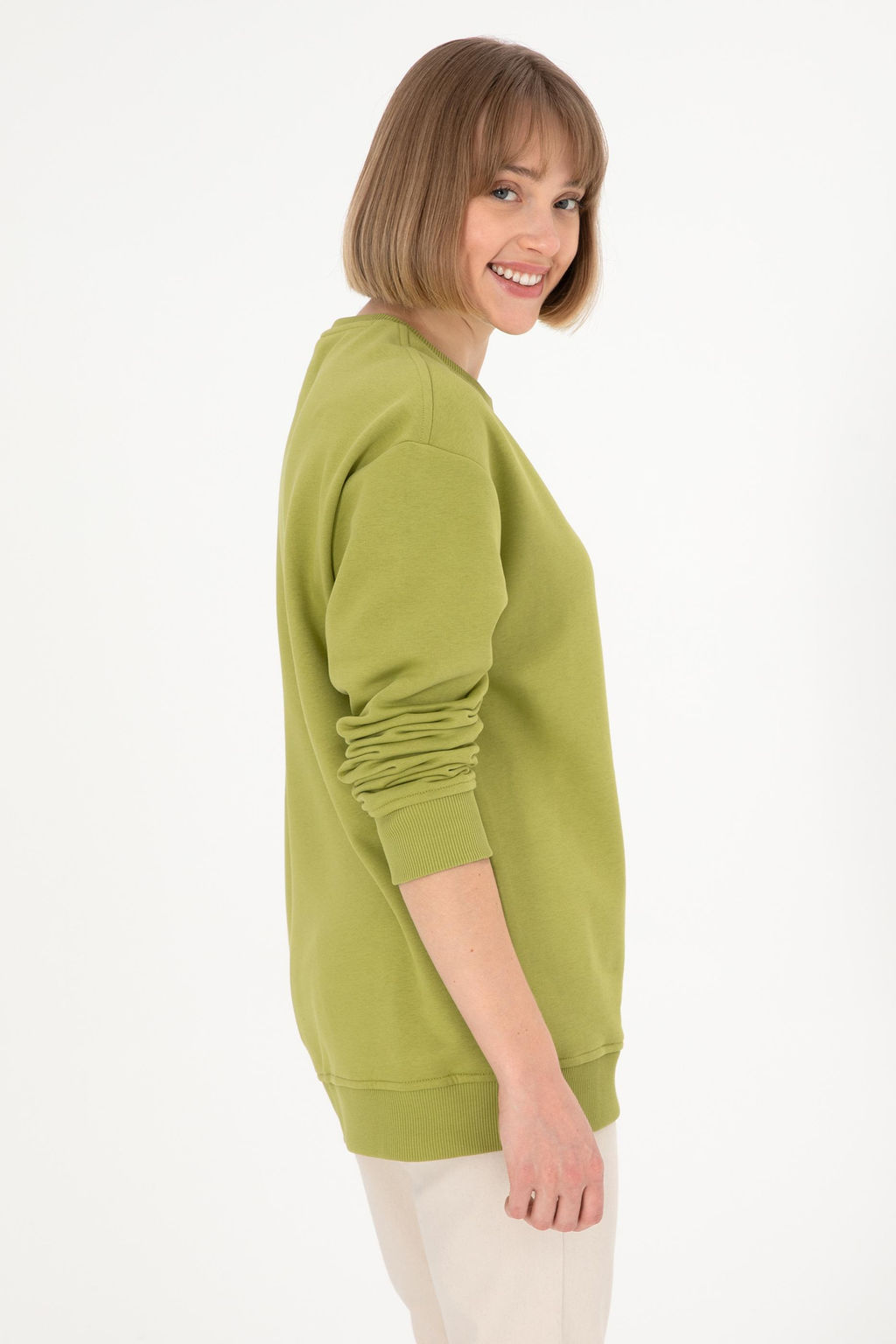 Мужской базовый свитшот фисташкового зеленого цвета Неожиданная скидка в корзине - U.s. polo assn фото 11