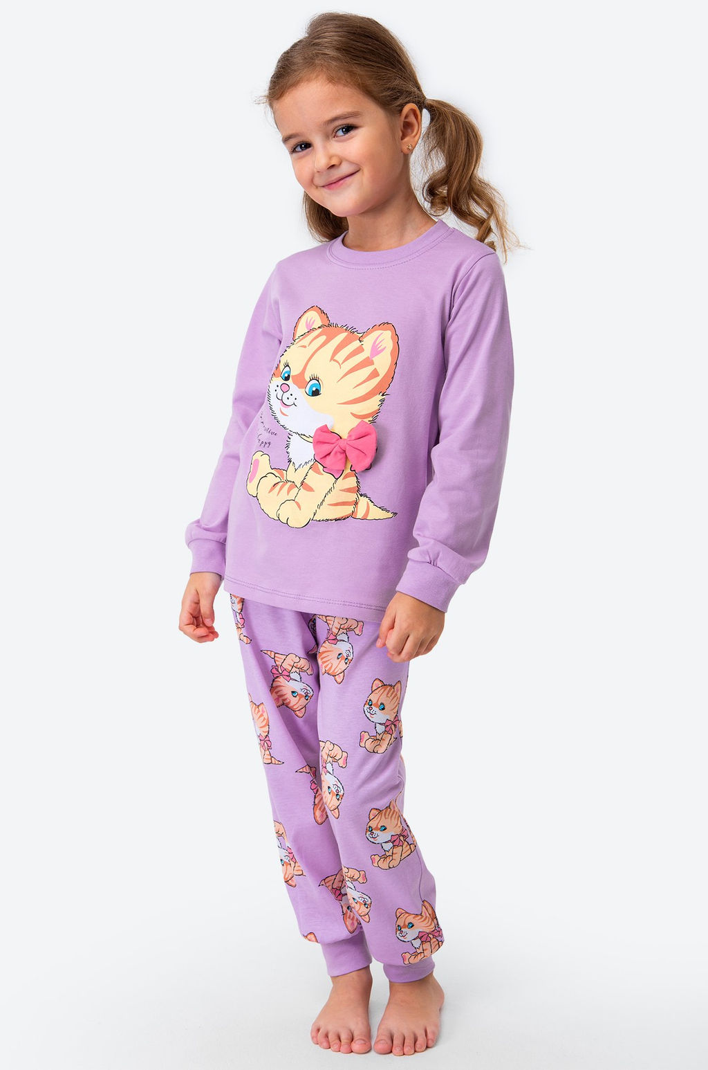 Хлопковая пижама для девочки Bonito  фото 2