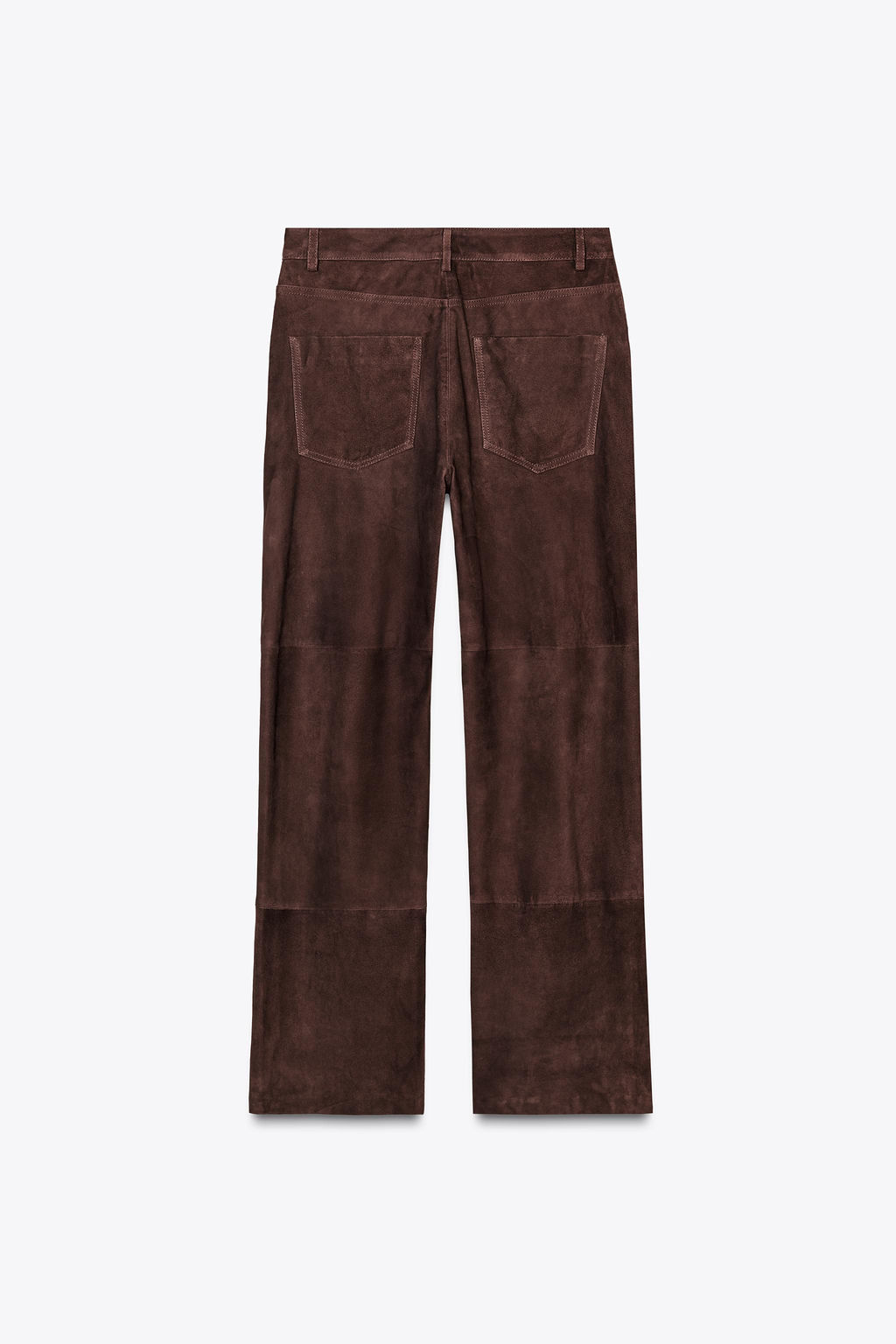 ZW COLLECTION LIMITED EDITION 100% SUEDE TROUSERS - Zara фото 11