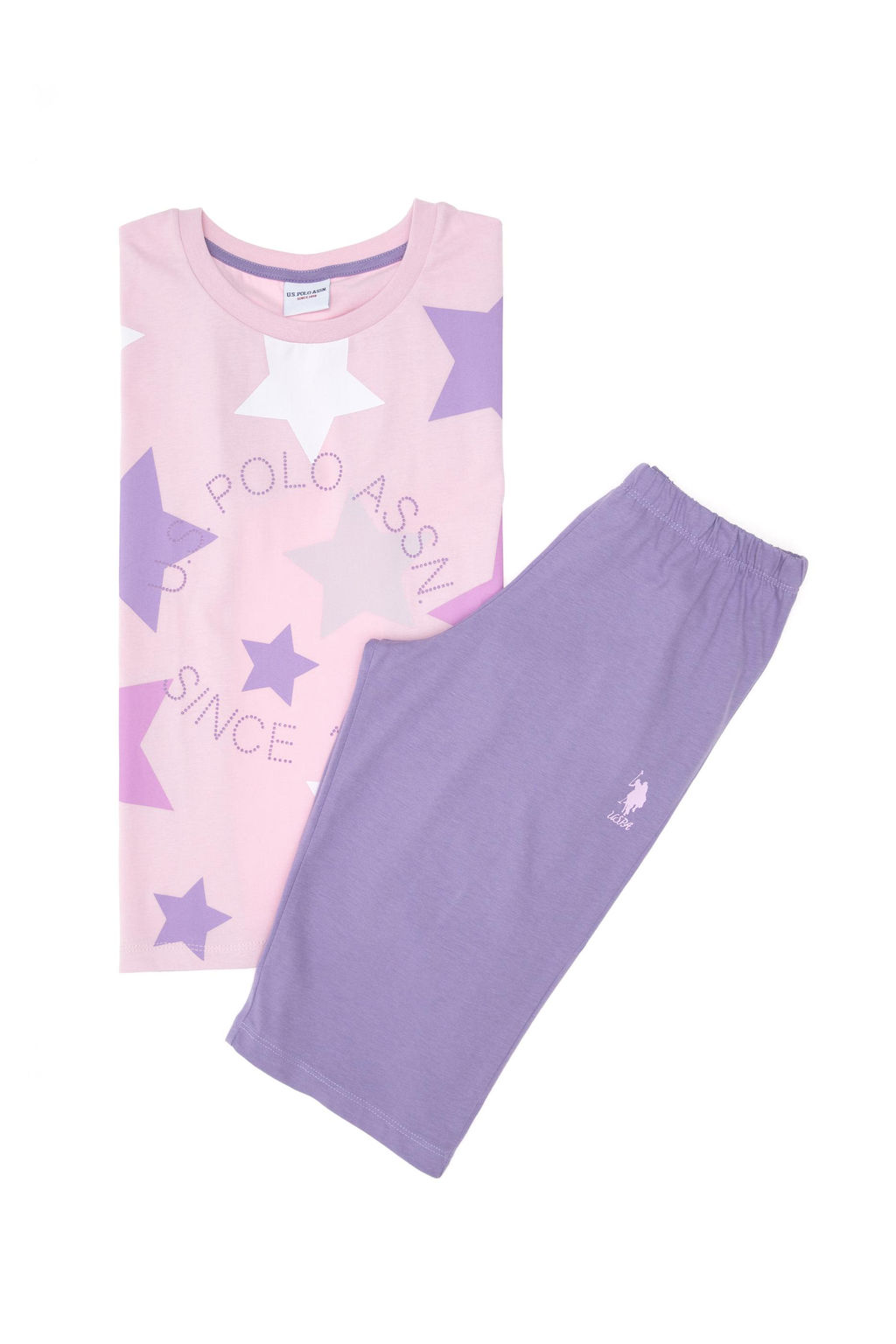 K_z _ocuk Toz Pembe Pijama Tak_m_ Sepette S_rpriz _ndirim - U.s. polo assn фото 9