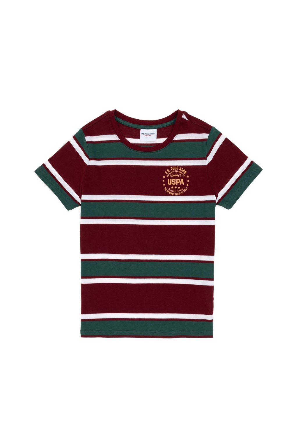 Базовая футболка бордового цвета для мальчика Неожиданная скидка в корзине - U.s. polo assn фото 2