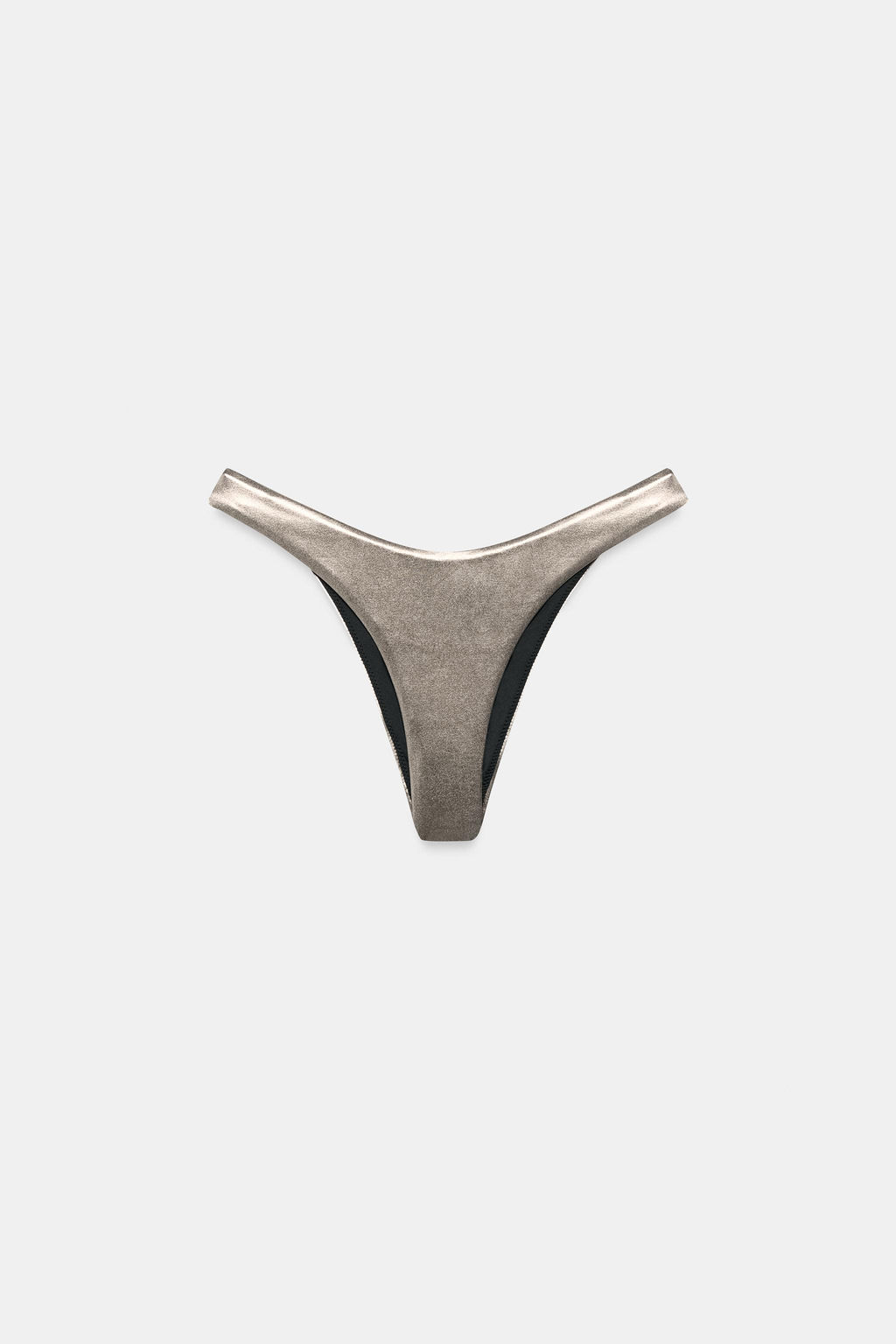 BRAGUITA BIKINI METALIZADA / Plata oscuro - Zara фото 12