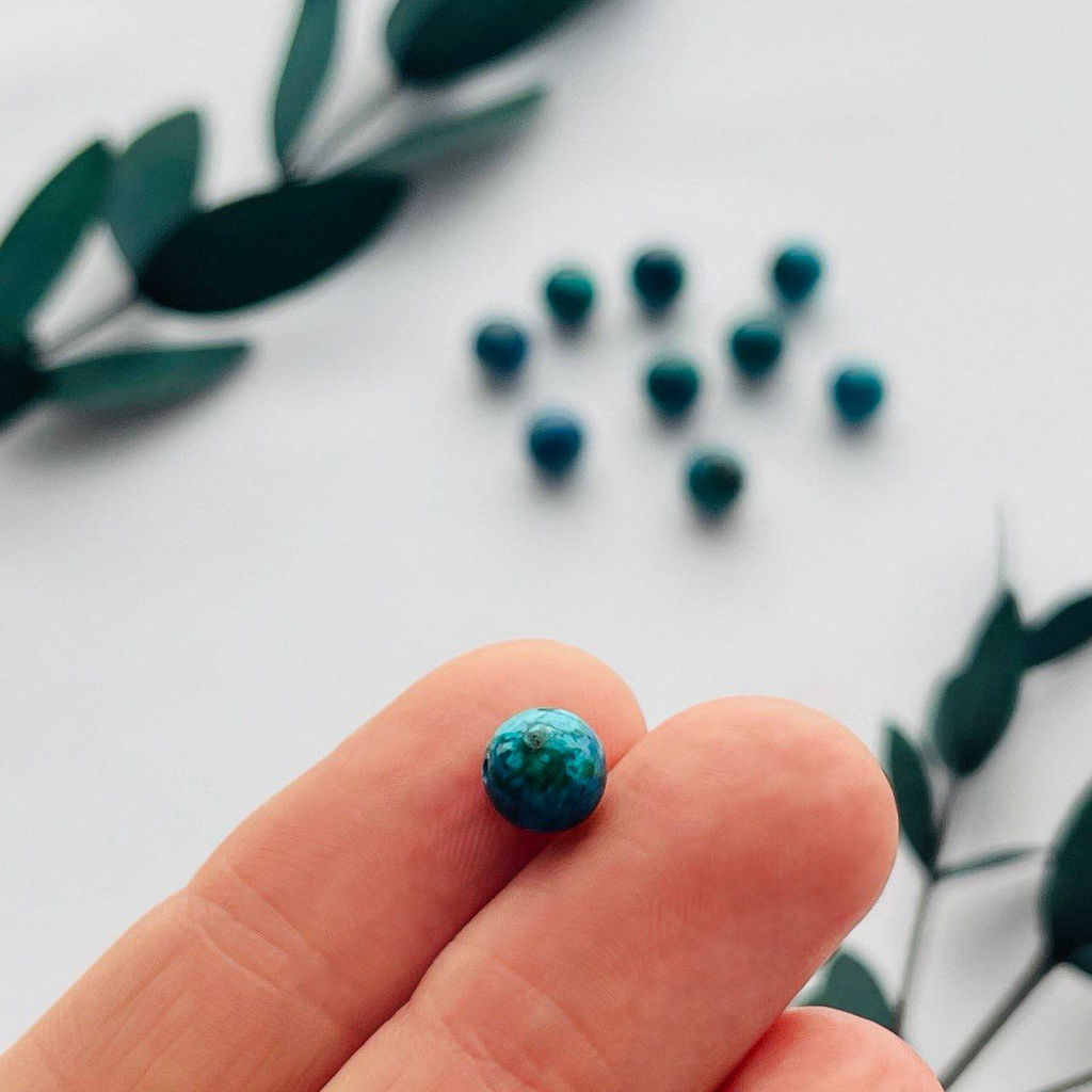 Бусины для украшений из Хризоколлы (10 шт)