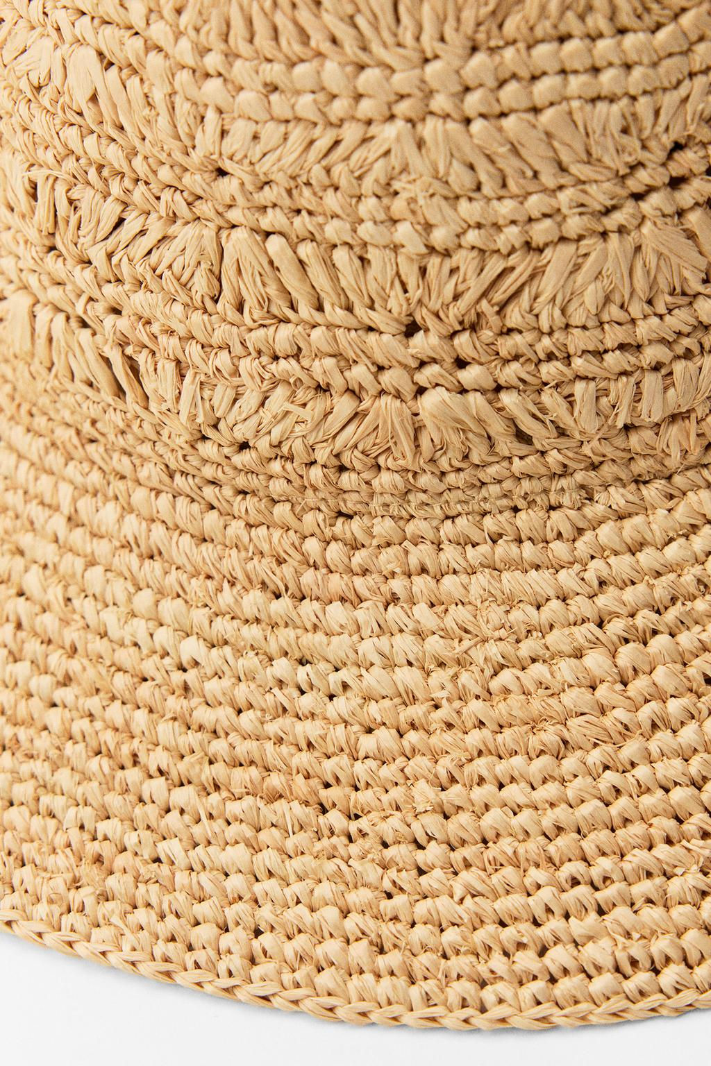 WOVEN RAFFIA HAT - Zara фото 4