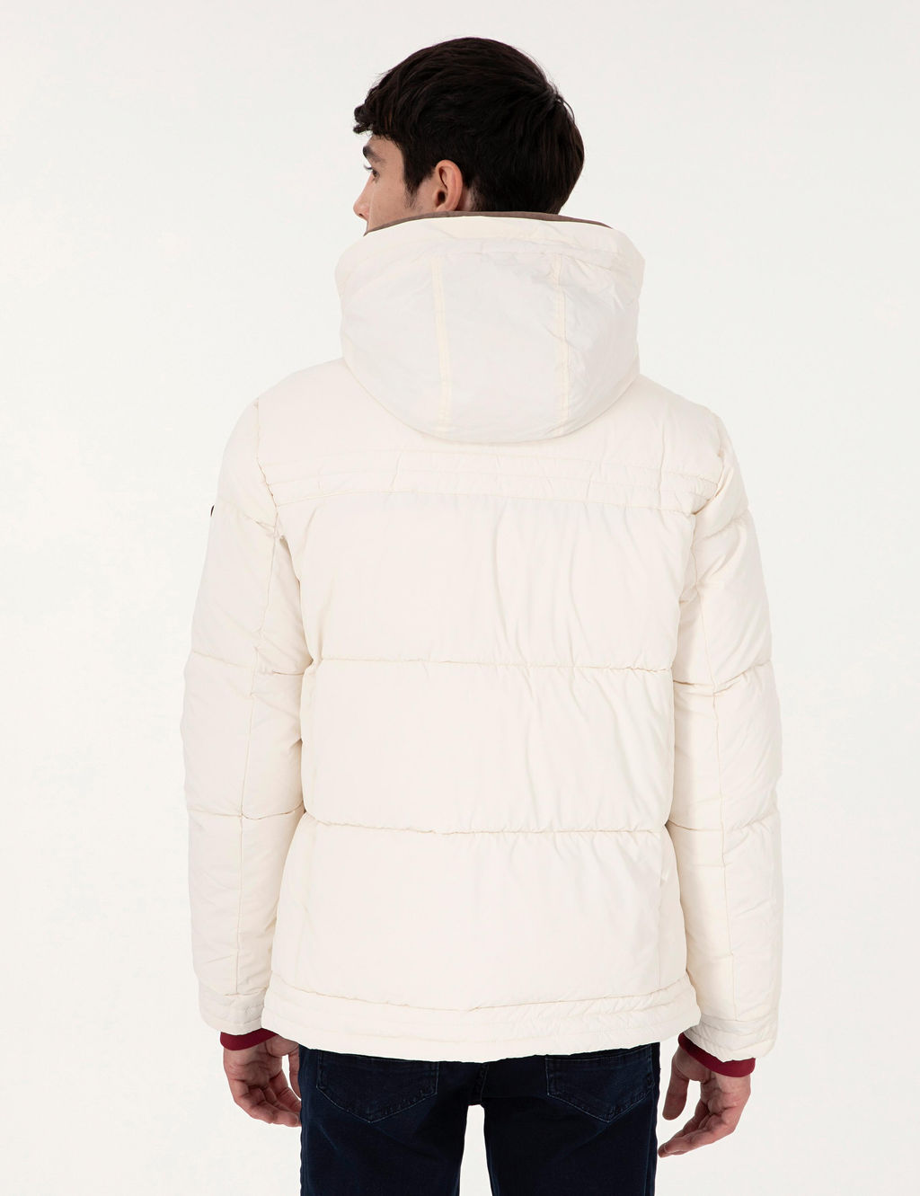 Ekru Kap__onlu Dolgulu Mont - Pierre cardin фото 5