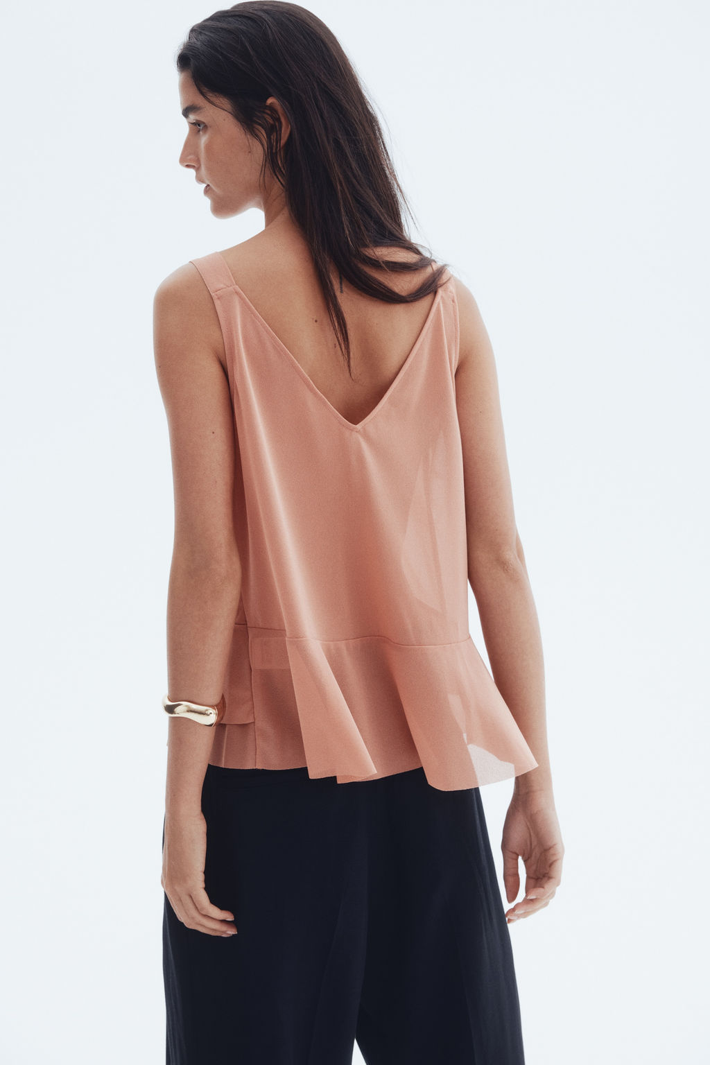 Top de tirantes con volantes decorativos - H&m фото 5