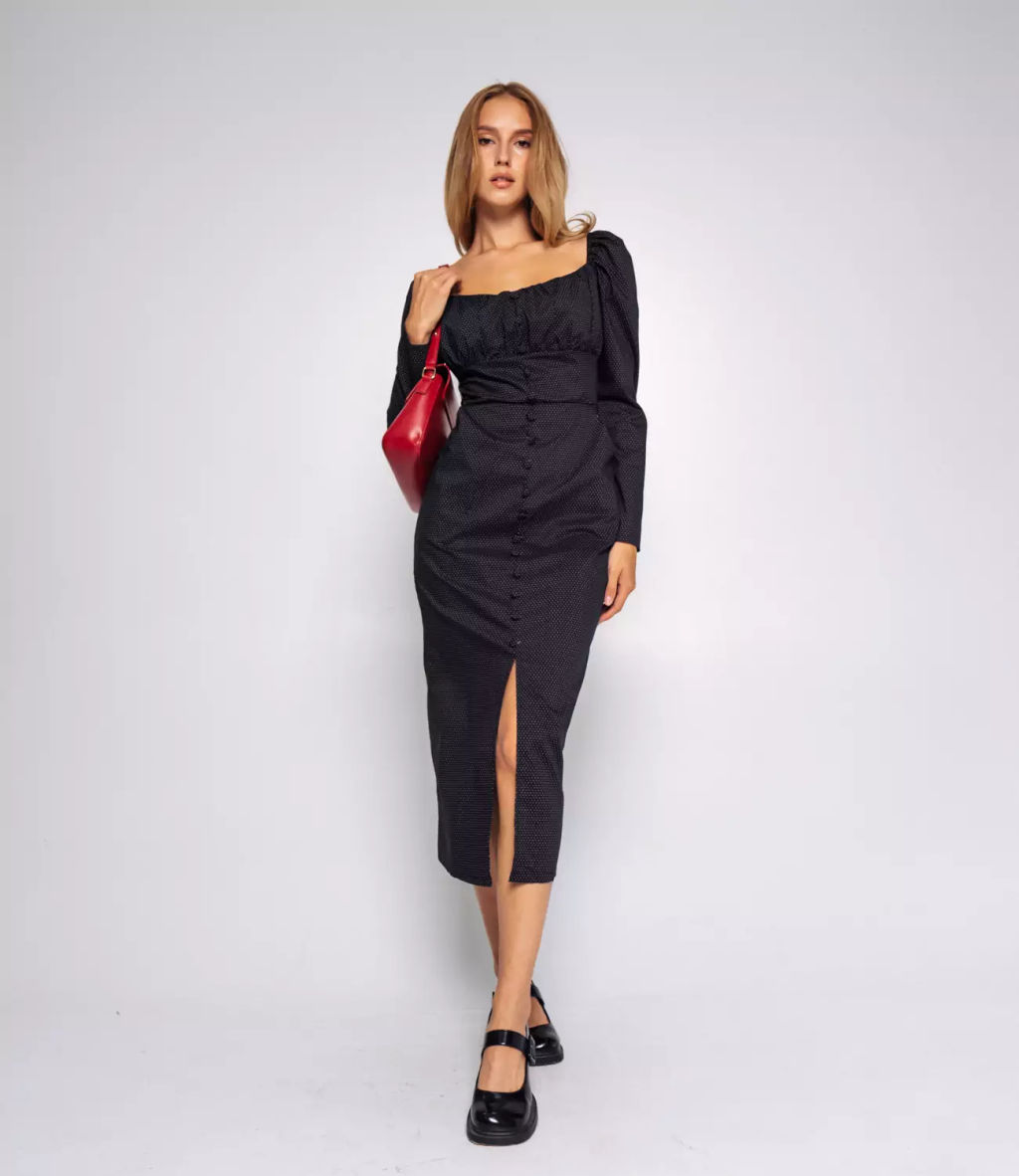 Платье #БШ2754, чёрный - Dommod фото 4