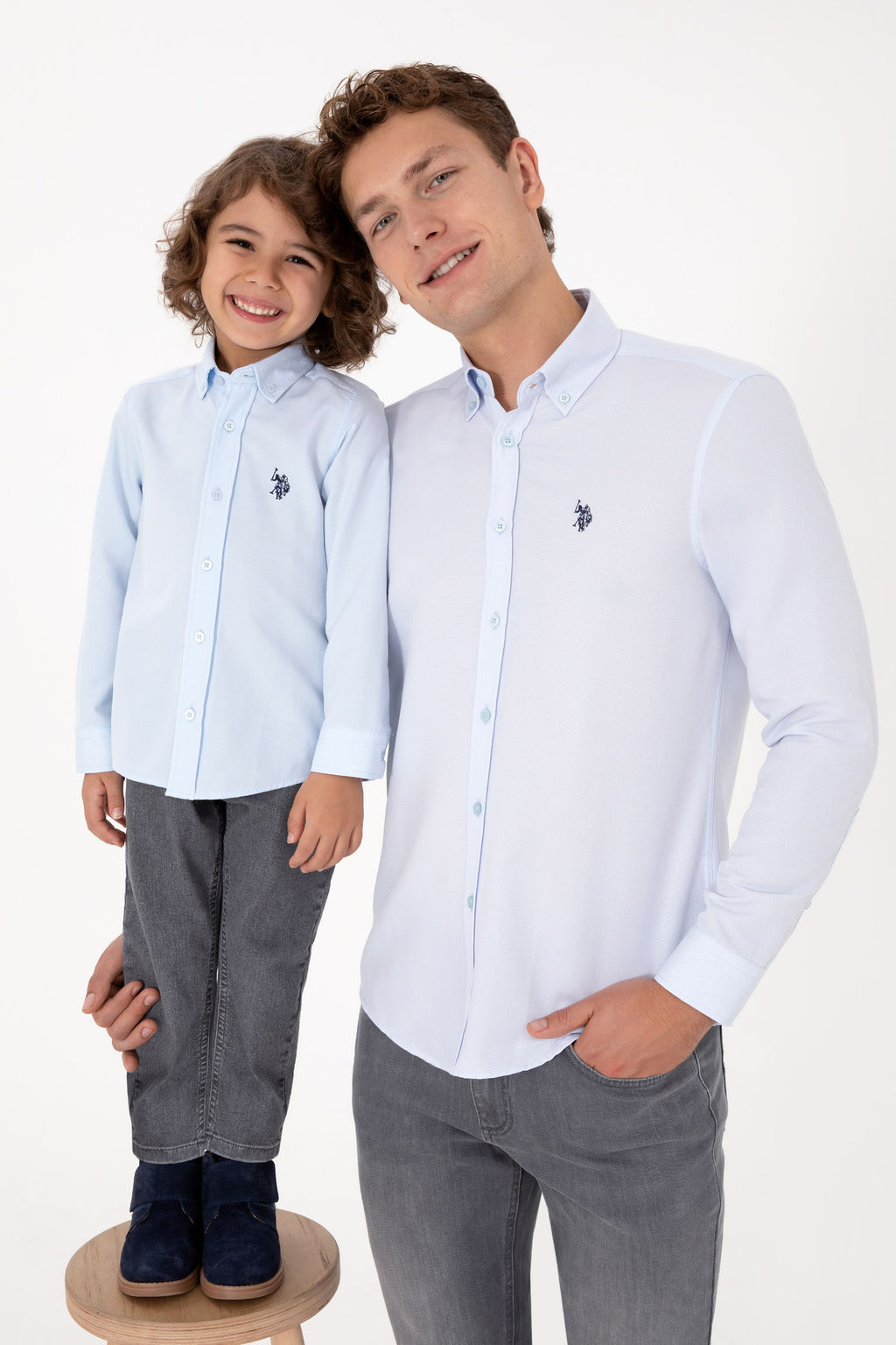 Erkek _ocuk A__k Mavi Uzun Kollu Basic G_mlek Sepette S_rpriz _ndirim - U.s. polo assn фото 7