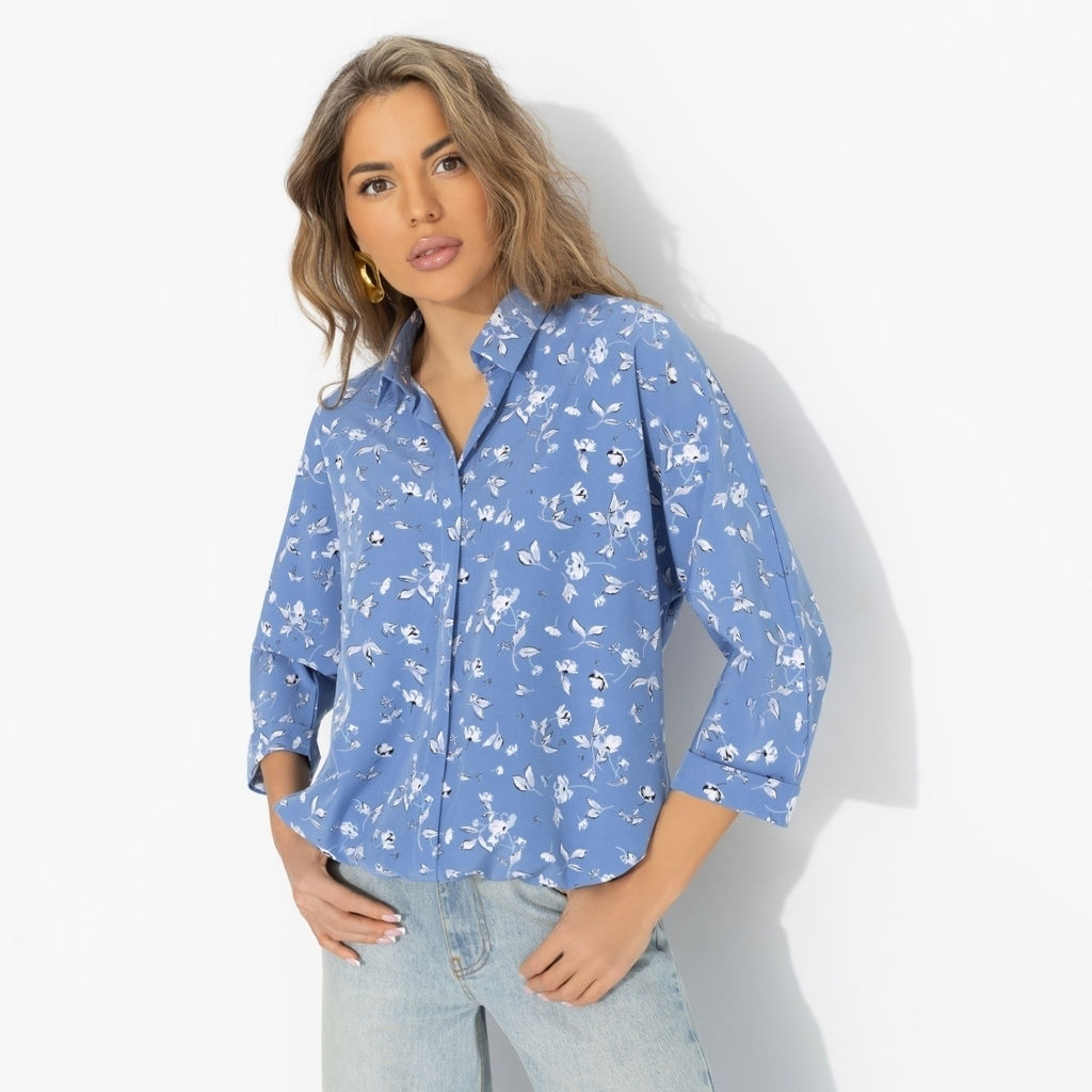 Блуза , освежающая образ, Твой личный тренд (небесная) - Charutti фото 2