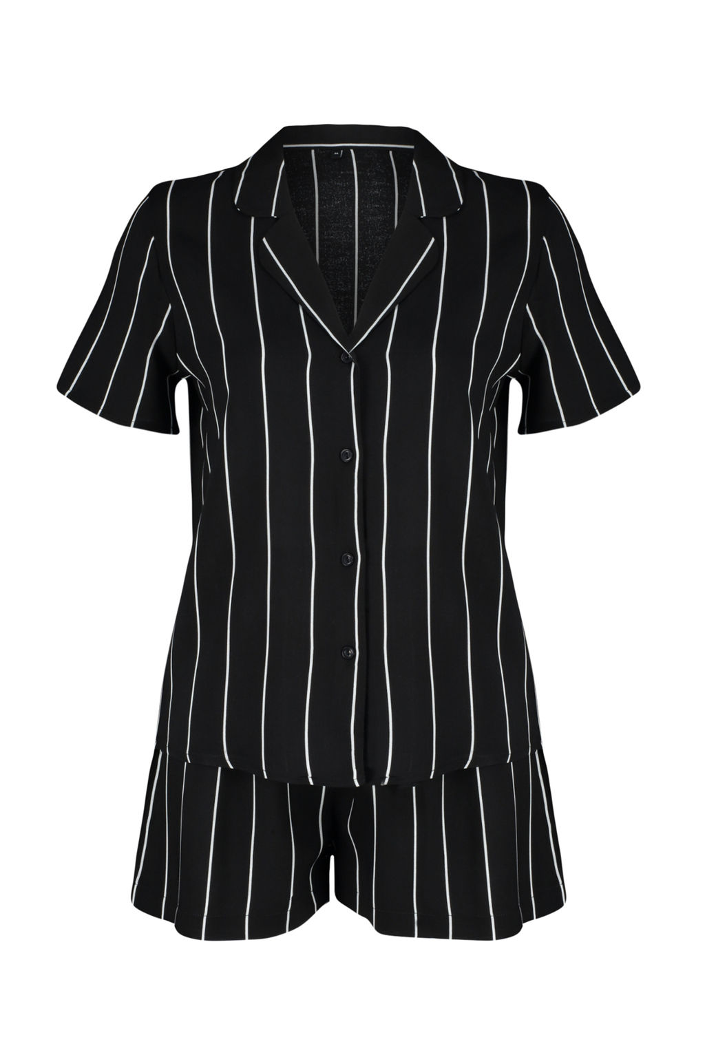 Trendyolmilla Siyah Cizgili Viskon Sortlu Dokuma Pijama Tak?m? THMSS24PT00012 фото 8