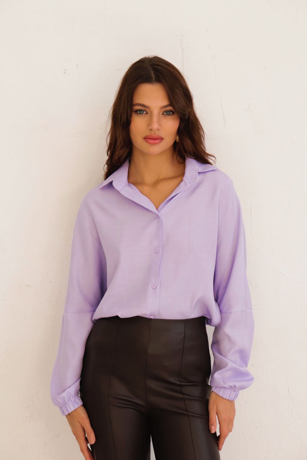 Рубашка базовая летучая мышь со спущенной линией плеча - Martichelli фото 14