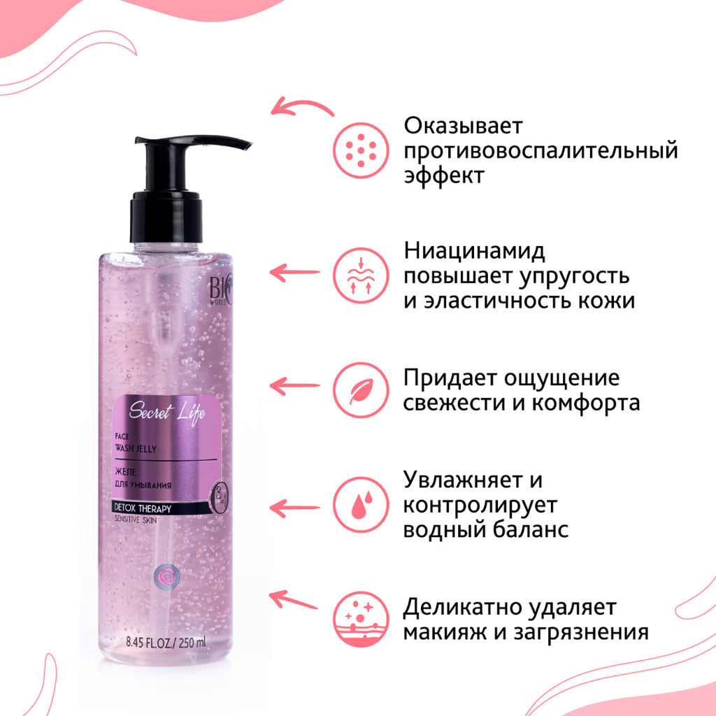 Bio World Secret Life Желе для умывания 250мл