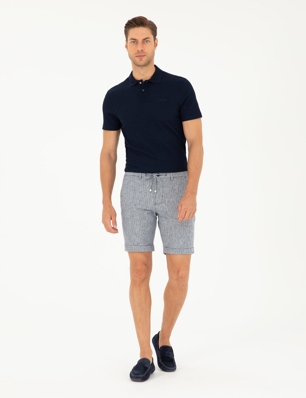 A__k Lacivert Slim Fit Dokuma _ort