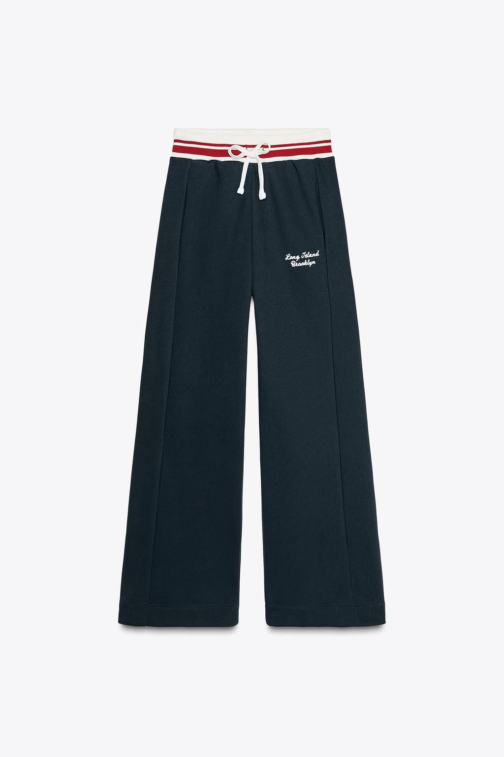 TROUSERS WITH EMBROIDERED SLOGAN - Zara фото 5