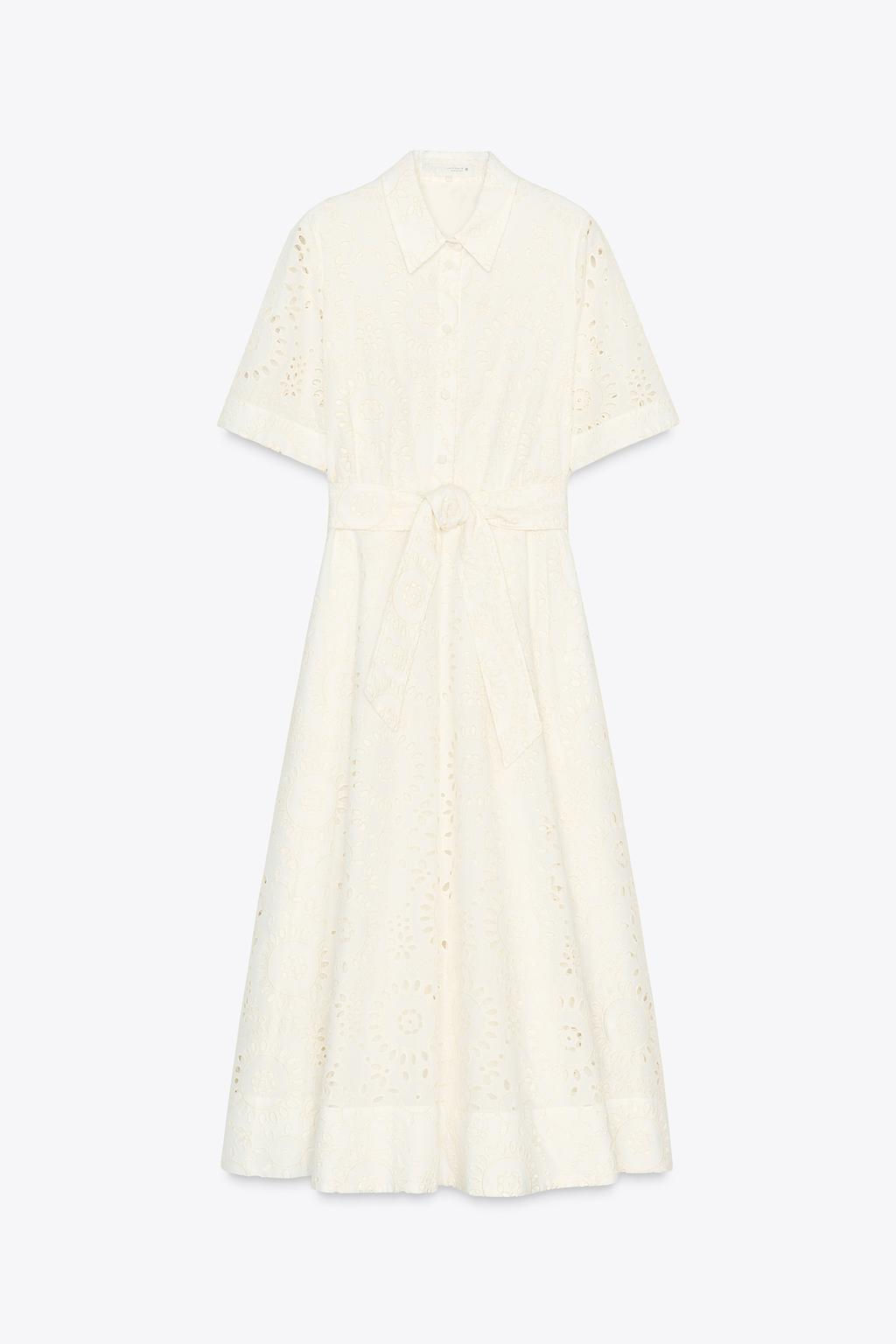 ZW COLLECTION EMBROIDERED SHIRT DRESS - Zara фото 7