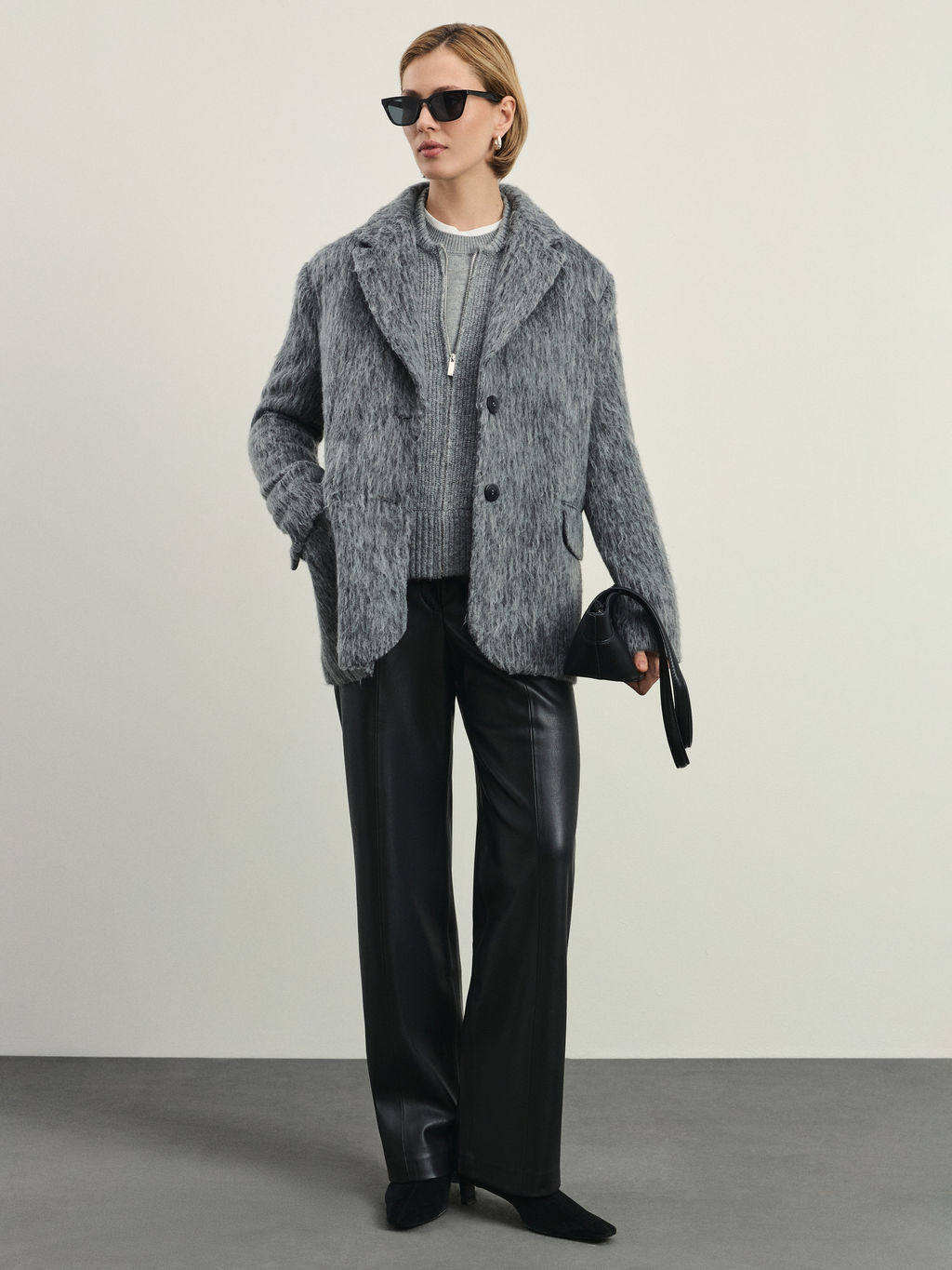 Брюки из искусственной кожи прямого кроя / Zarina