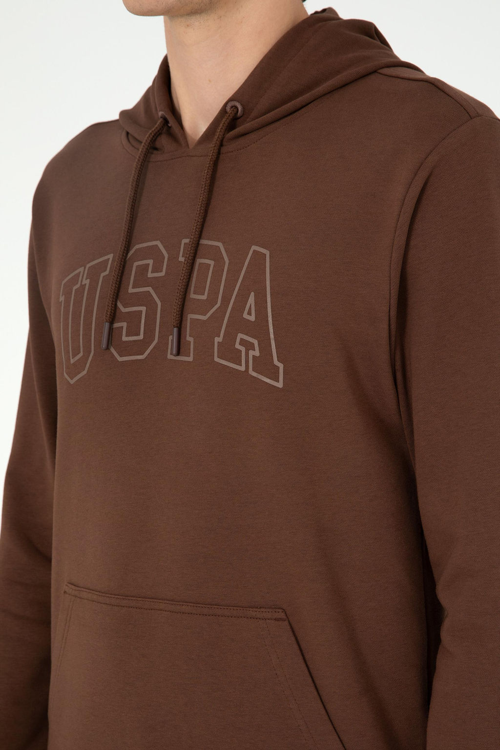 Мужской коричневый базовый свитшот - U.s. polo assn фото 7