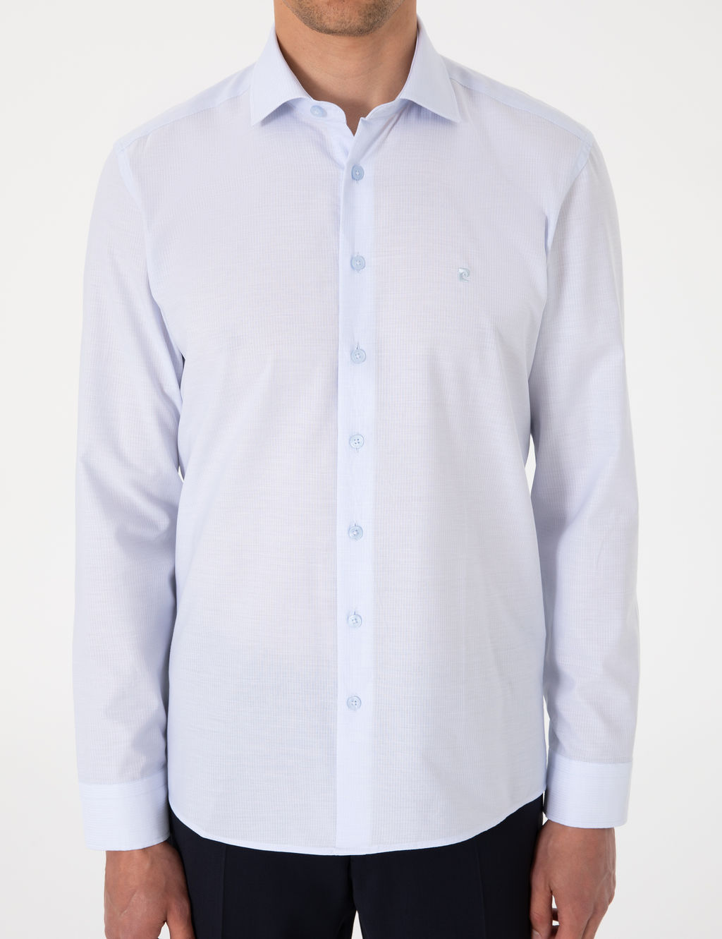 A__k Mavi Slim Fit Uzun Kollu G_mlek