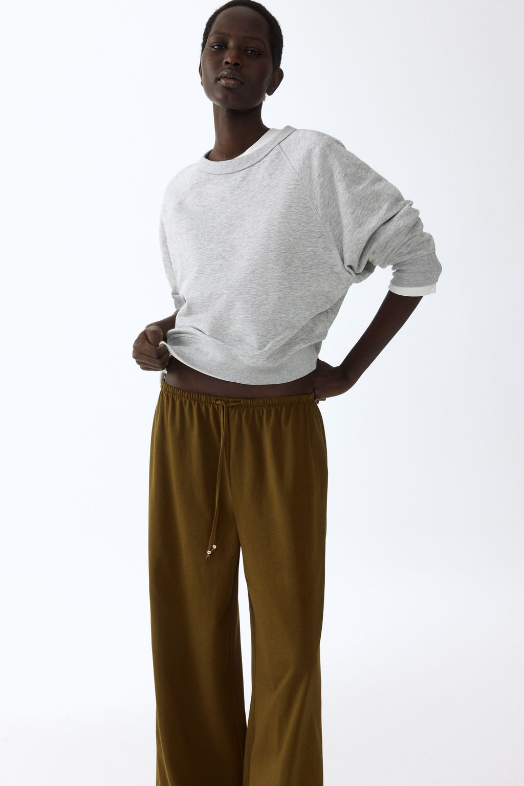 Pantal?n de algod?n con cord?n de ajuste - H&m фото 4