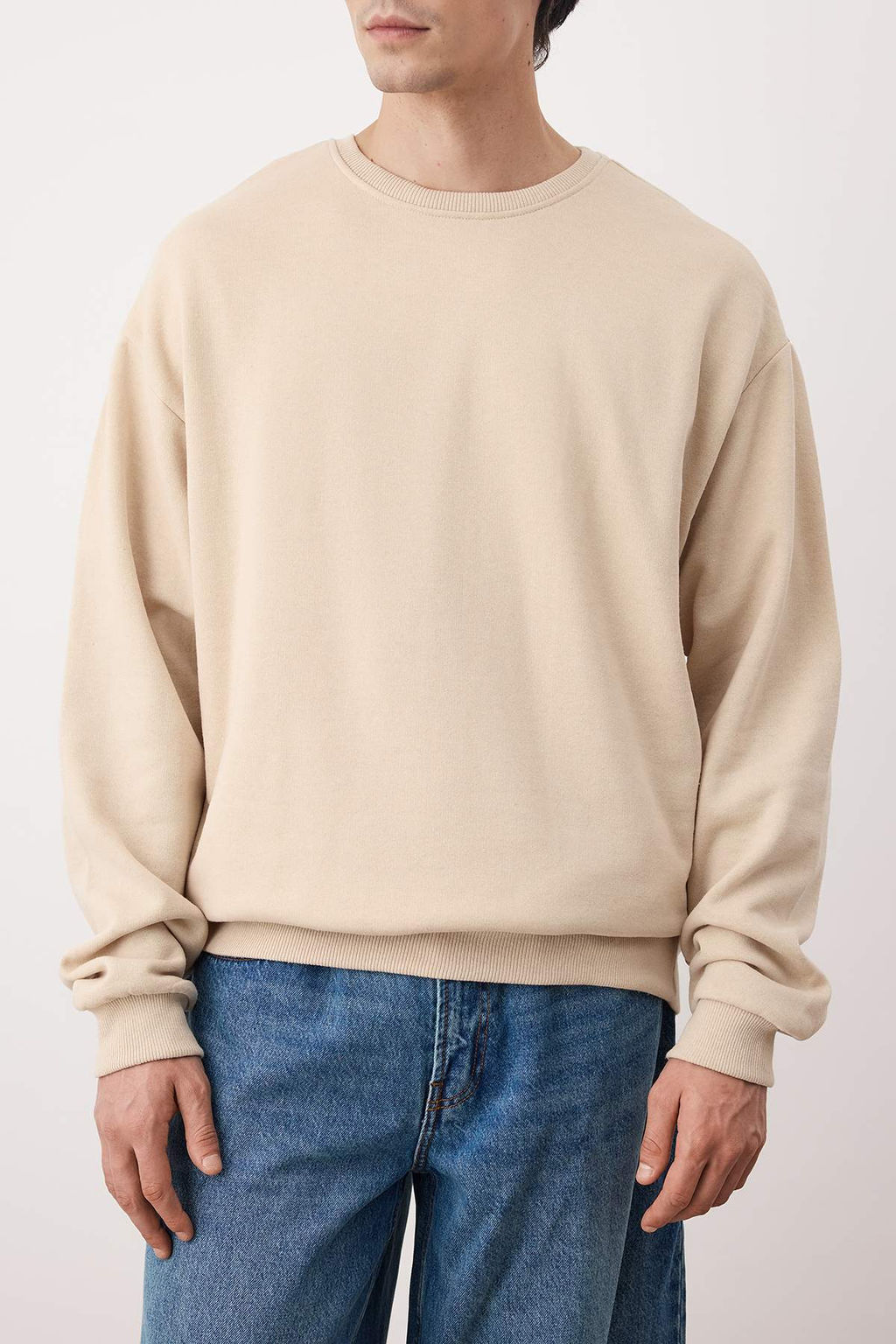 Lacivert-Tas 2li Paket Oversize/Genis Kesim Ici Polar/S?cak Tutan Sweatshirt TMNAW24SW00001