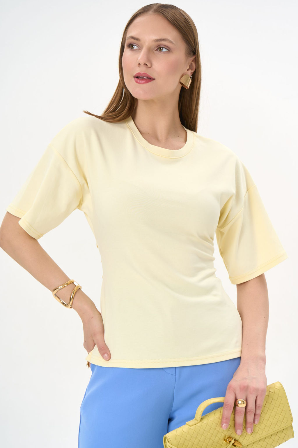 Футболка с завязками Николь (жёлтый) - Эльза фото 9