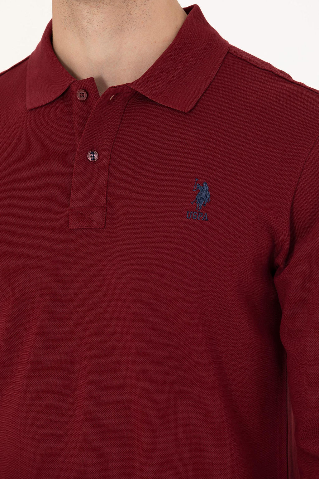 U. S. Polo Assn / Мужской бордово-красный базовый свитшот - U.s. polo assn фото 21
