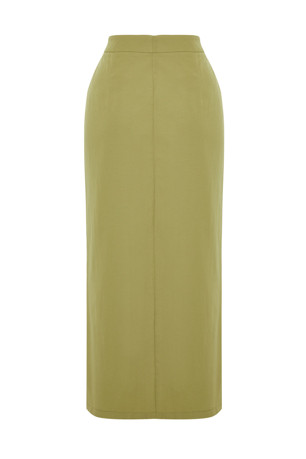 TRENDYOLMILLA Haki Premium Straight Onden Y?rtmacl? Midi Boy Dokuma Etek TWOSS24ET00071 фото 11