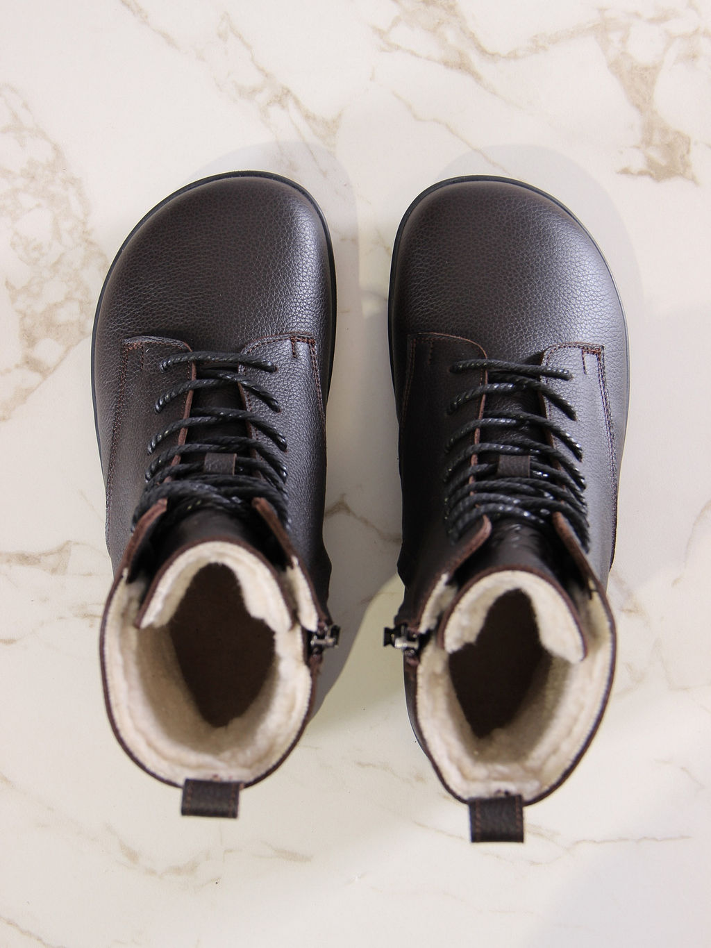 Босоногие ботинки 351.NATAbl.Темно-коричневый оттима/шерсть